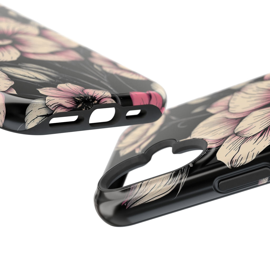 iPhone Floral Dark Academia Gothic Ink Slim Everyday Designer Case · iPhone Case