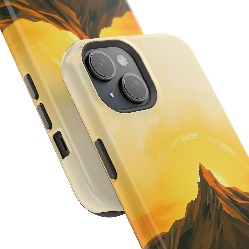 iPhone Mustard And Rust Mountain at Sunrise Slim iPhone Everyday · iPhone Case