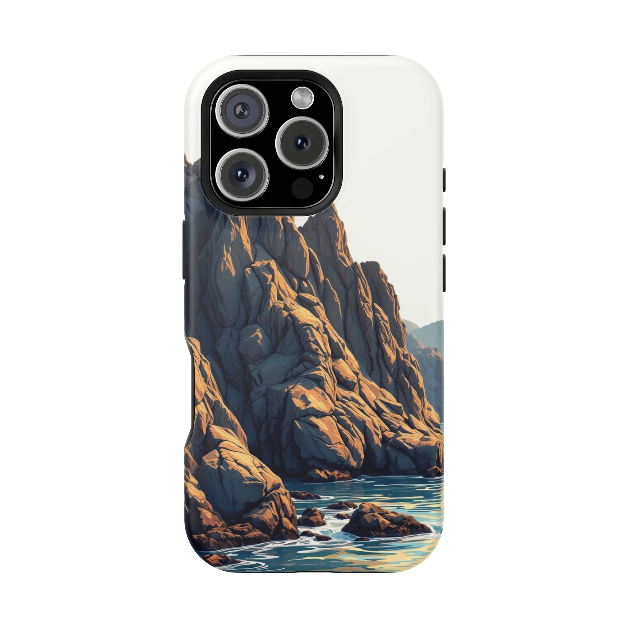 iPhone Mustard And Rust Rocky Coastline Slim Everyday iPhone Designer · iPhone C