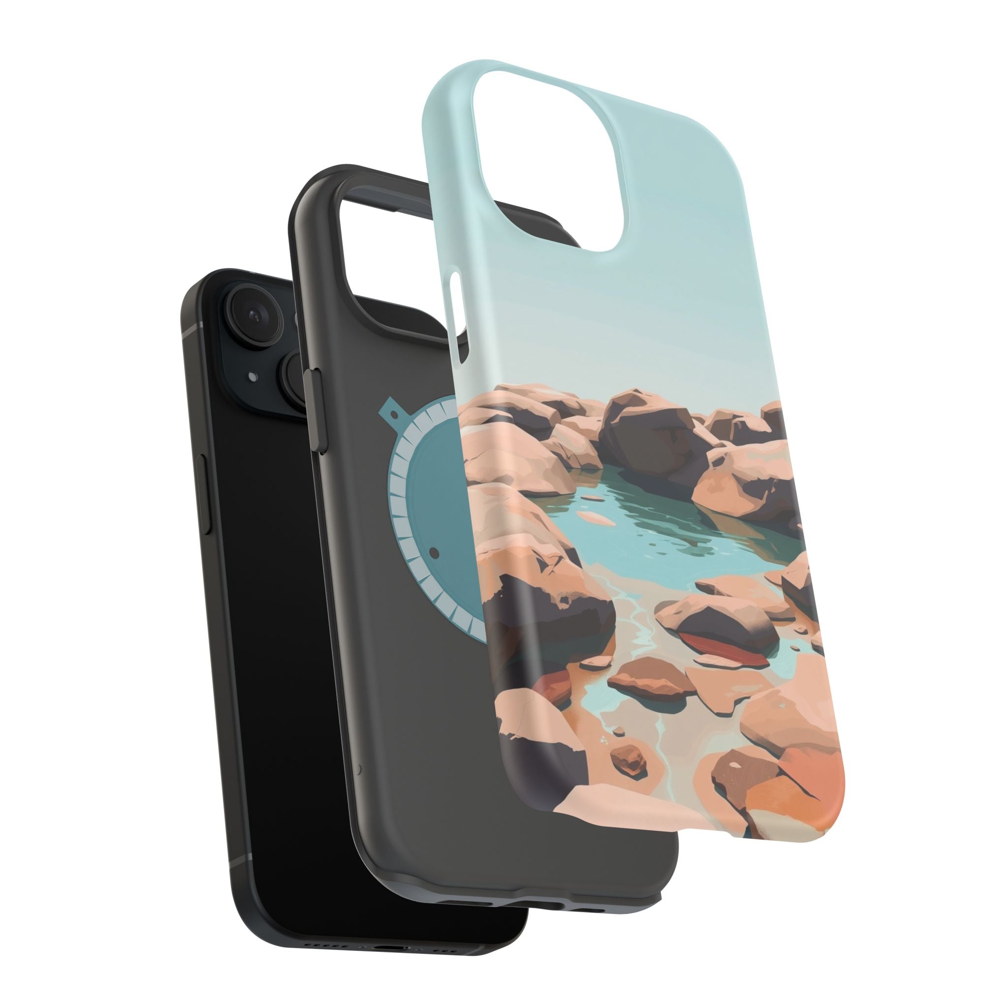iPhone Tidal Pool Oil Painting Impressionist Slim iPhone Everyday · iPhone Case