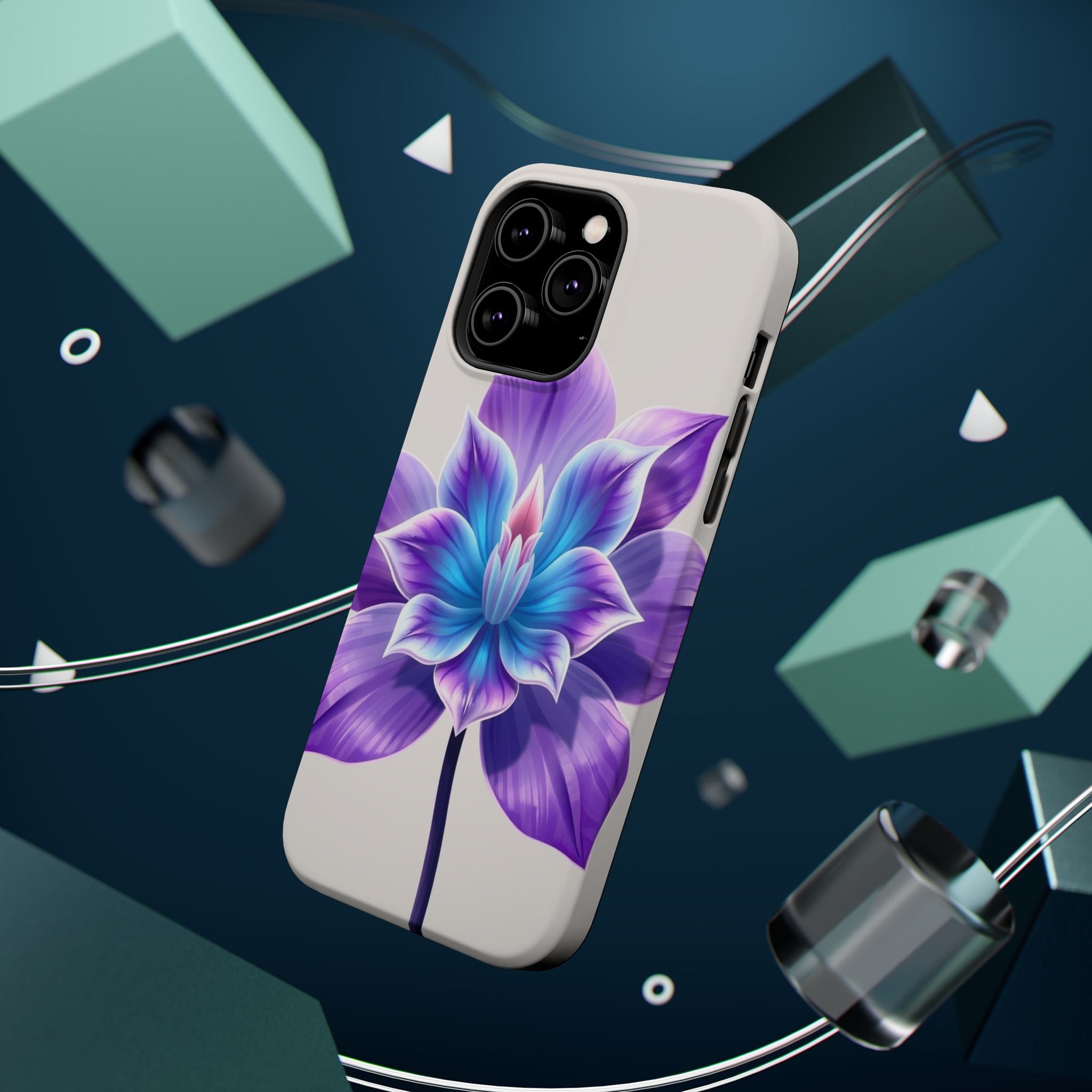 iPhone Dreamy Neon Floral Design 10 Slim Everyday Designer Case · iPhone Case