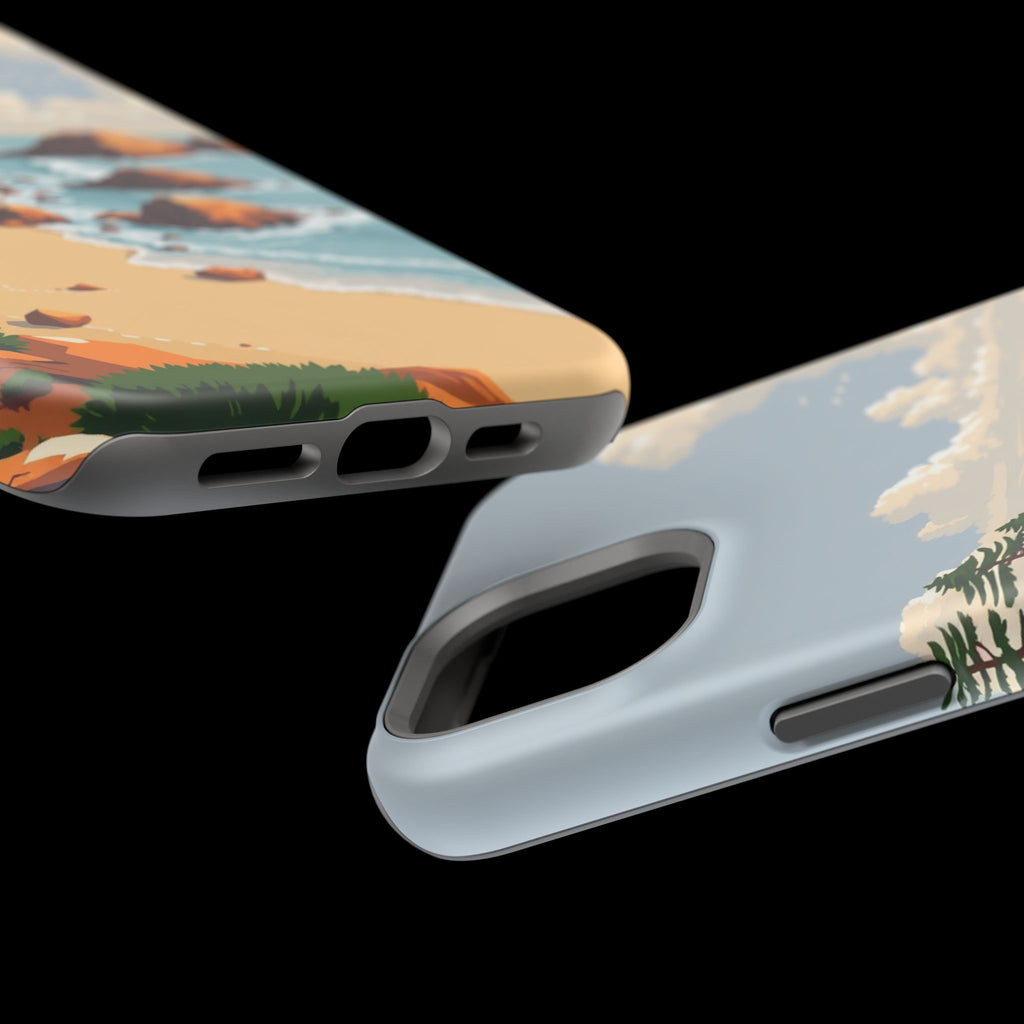 iPhone Mustard And Rust Pebble Beach Slim Everyday Designer Case · iPhone Case
