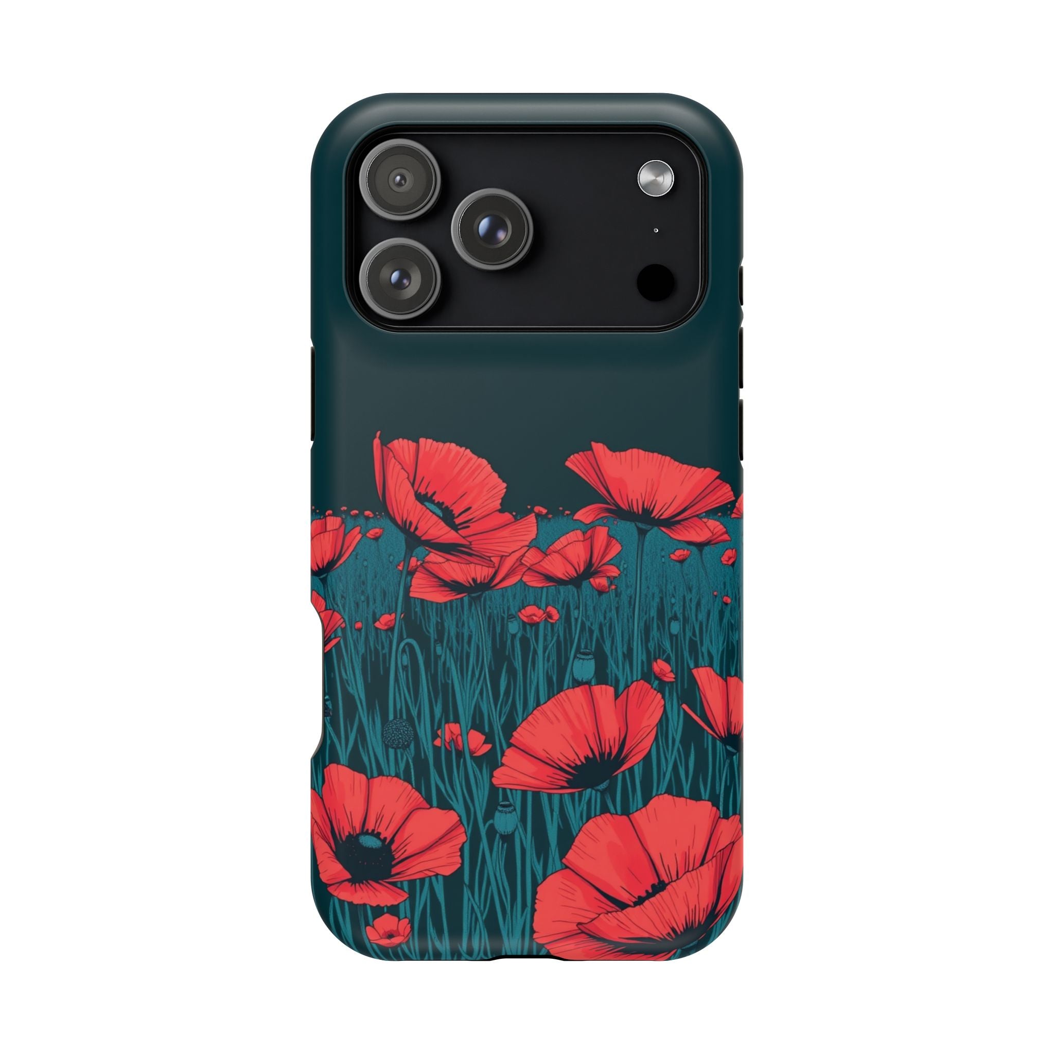 iPhone Poppy Field Dark Gothic Ink Clean Minimal Snap Cas Slim Snap Case · iPhon