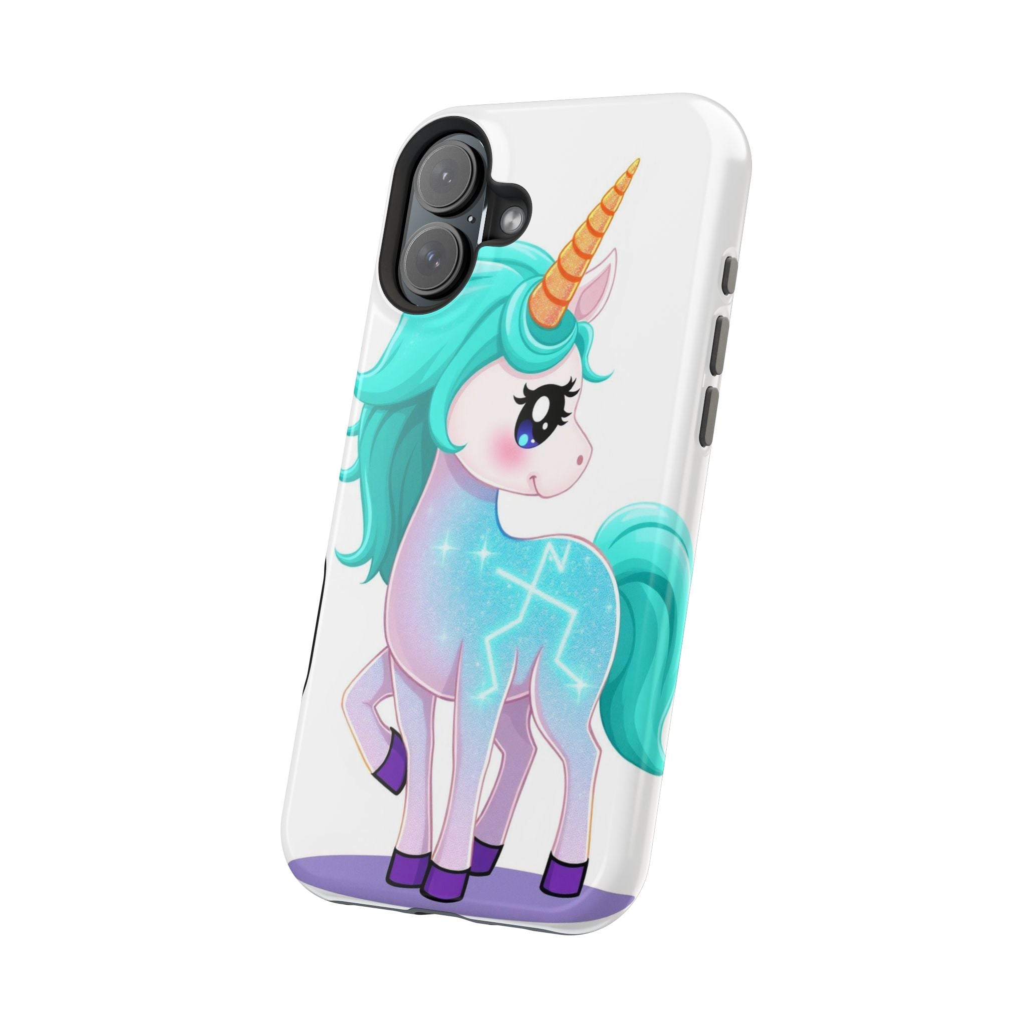 iPhone Turquoise Sparkle Unicorn Kids Fun iPhone Phone Case Gift · iPhone Case