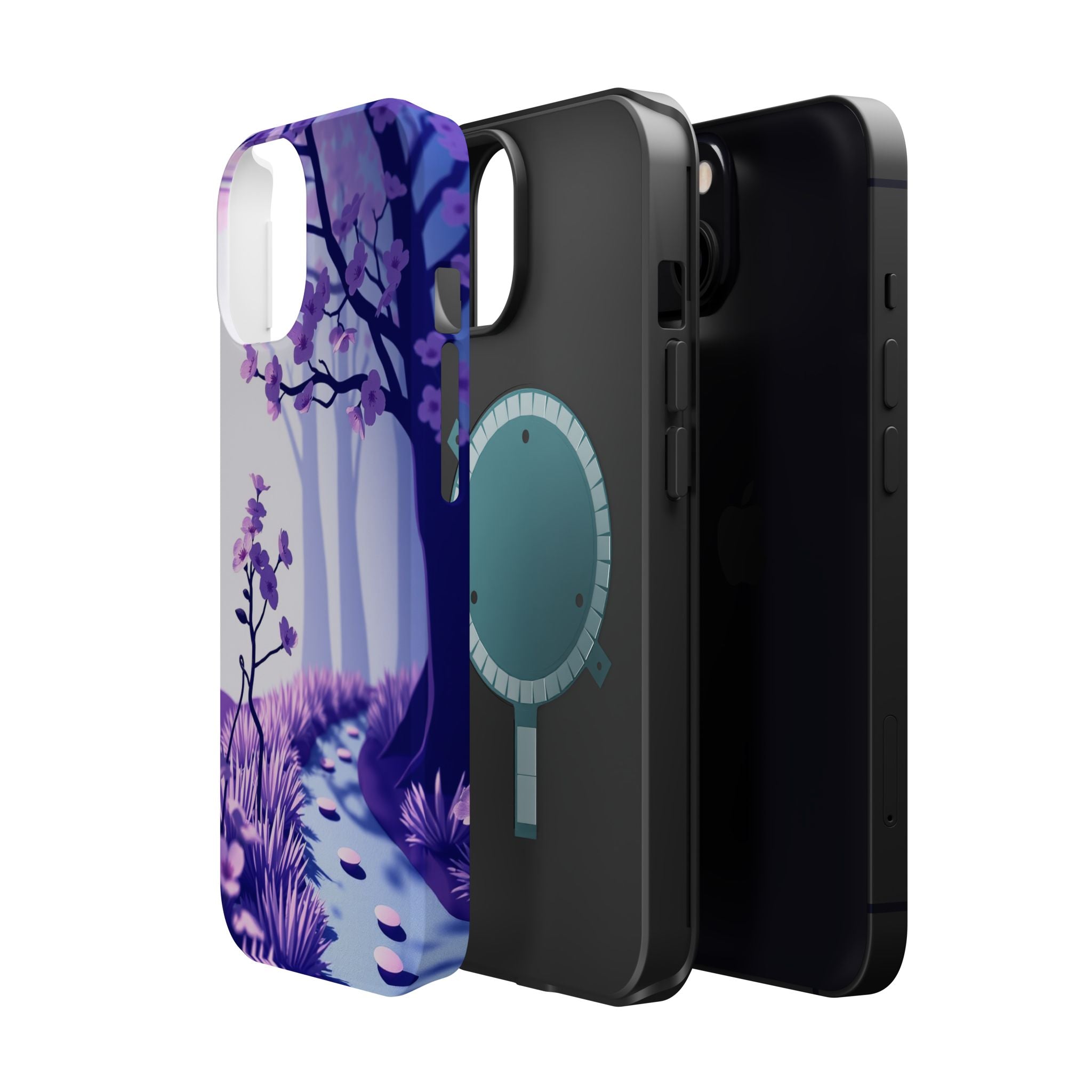 iPhone Blossom Trail Paper Cut Art Bold Modern Everyday Snap Case · iPhone Case
