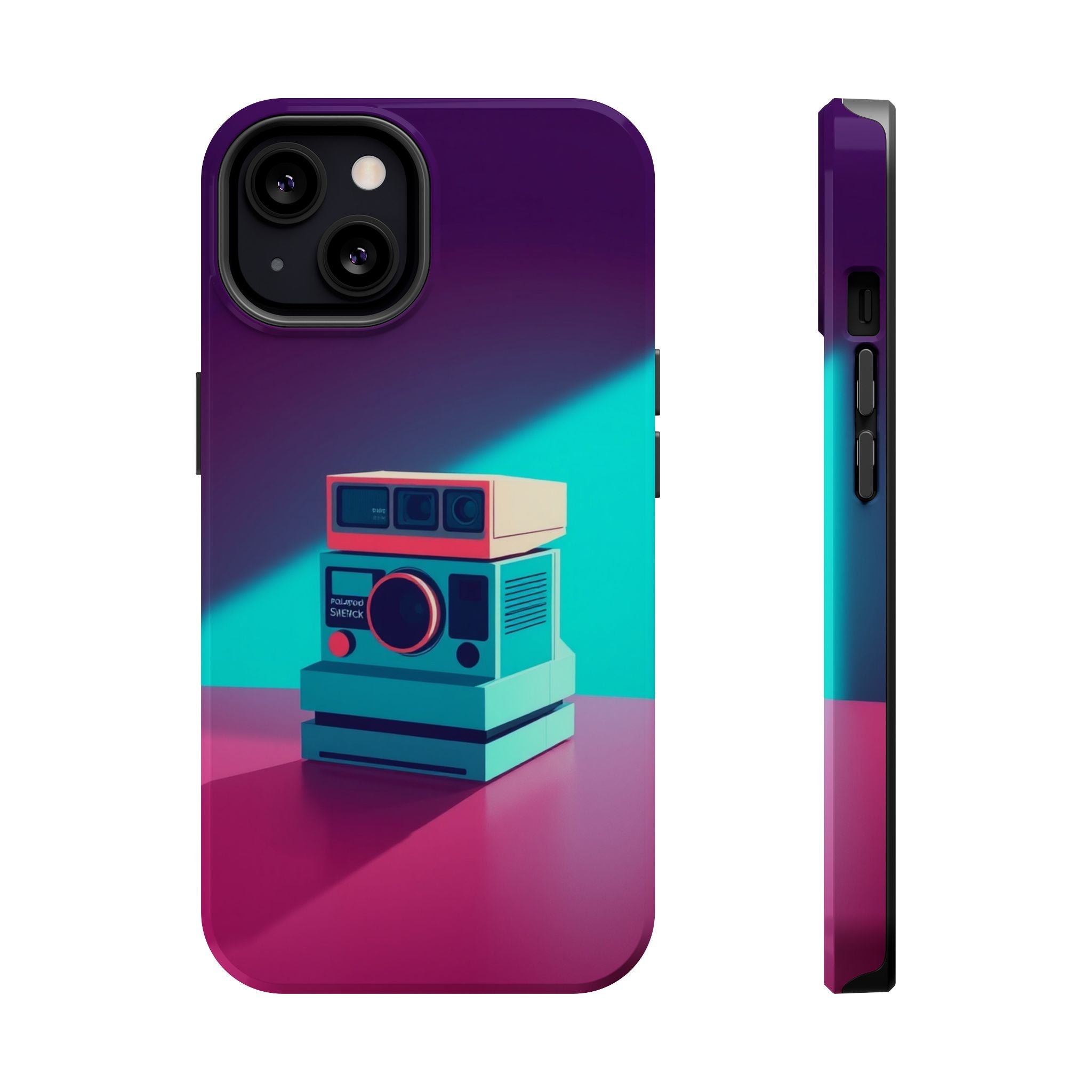 iPhone Polaroid Stack Memory Pop Art Bold Slim Everyday Designer Case · iPhone C
