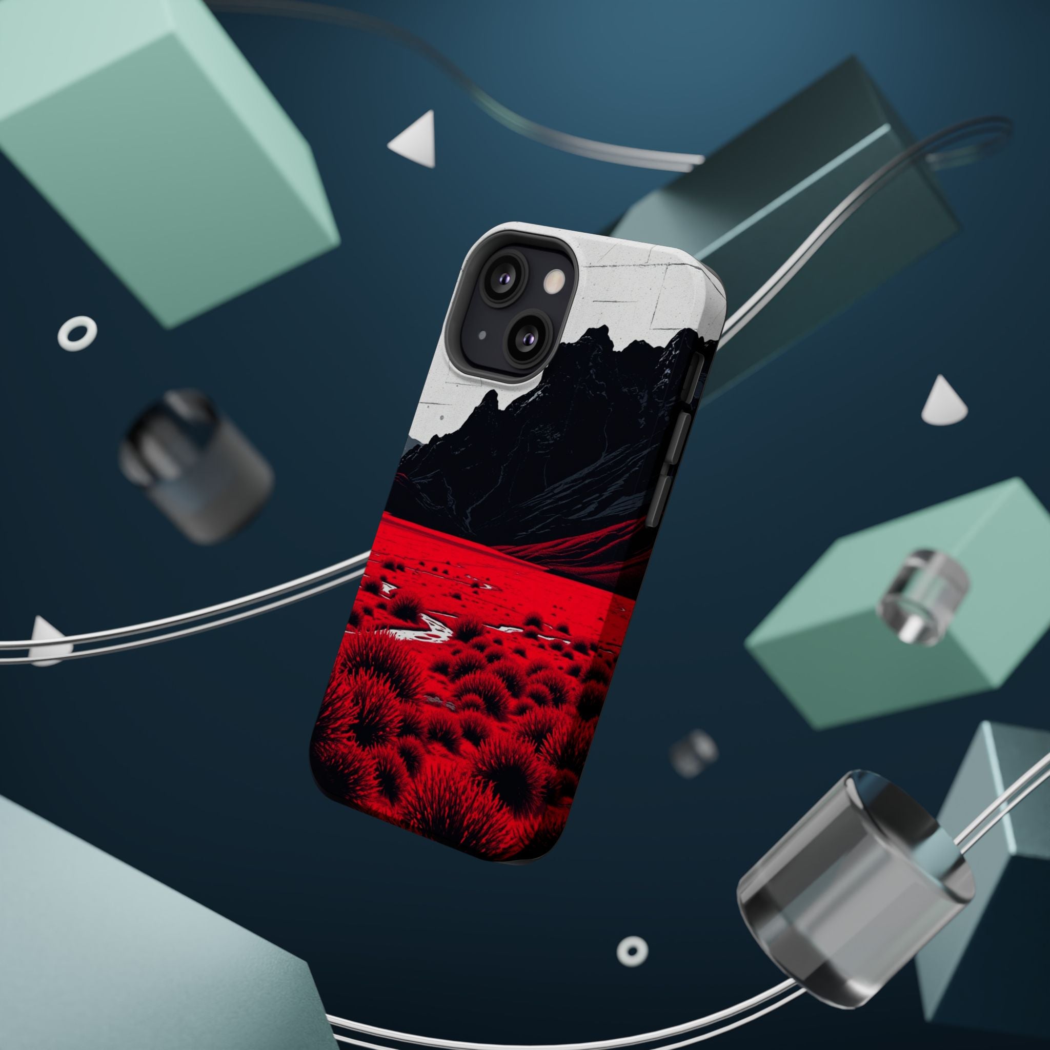 iPhone Black And Crimson Tundra Expanse Slim Everyday iPhone 15 · iPhone Case