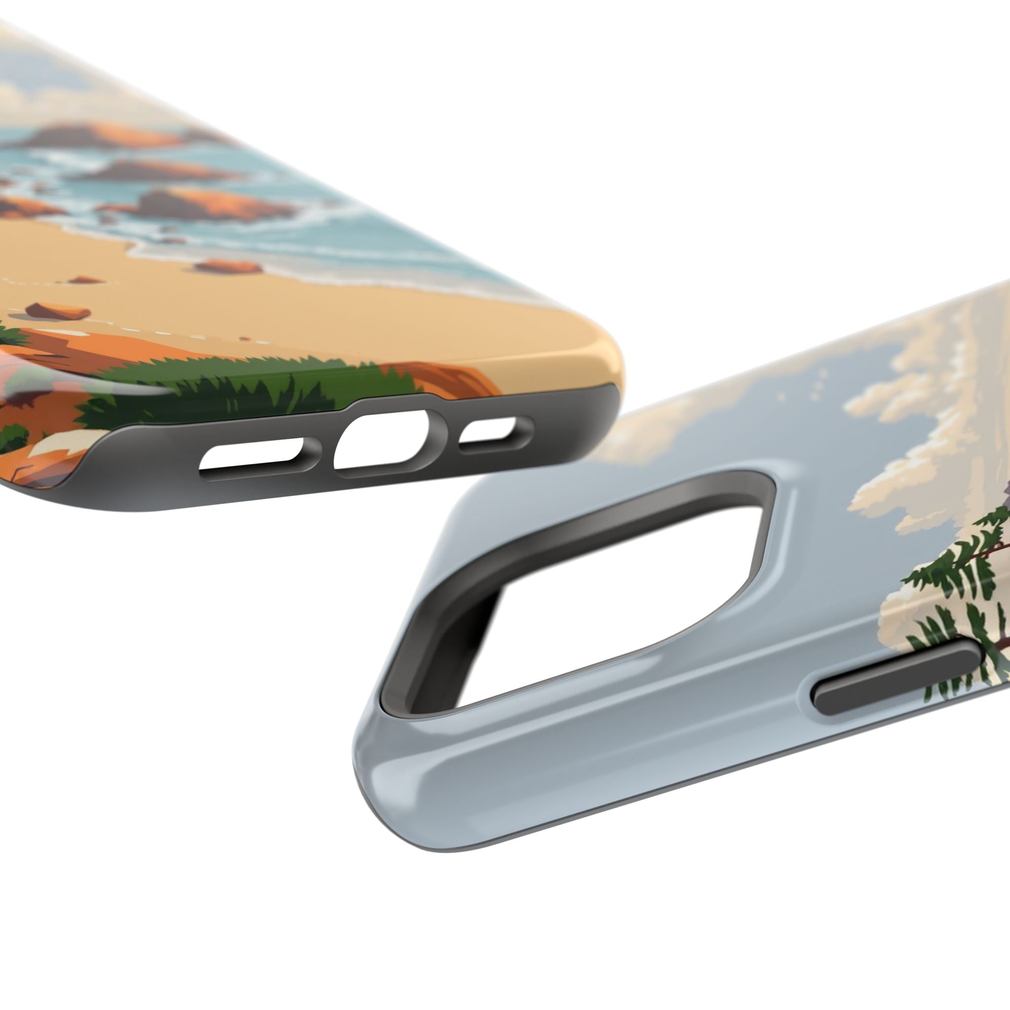 iPhone Mustard And Rust Pebble Beach Slim Everyday Designer Case · iPhone Case