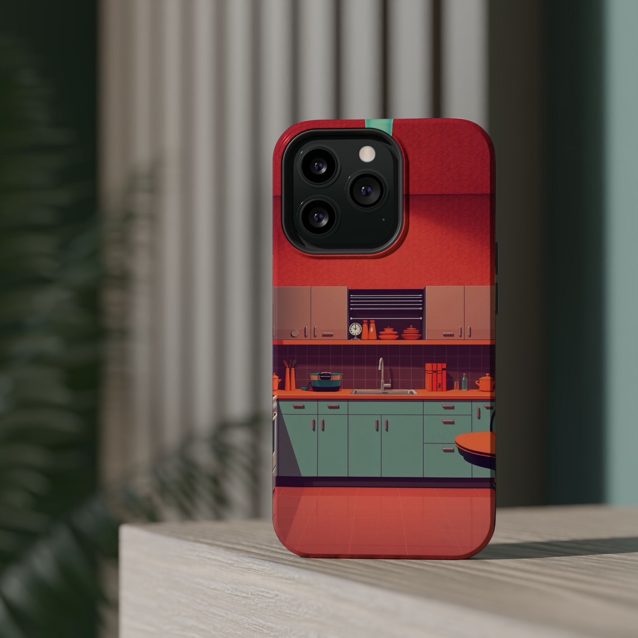 iPhone Earthy 1950s Kitchen Design Bold Modern Everyday Snap Case · iPhone Case