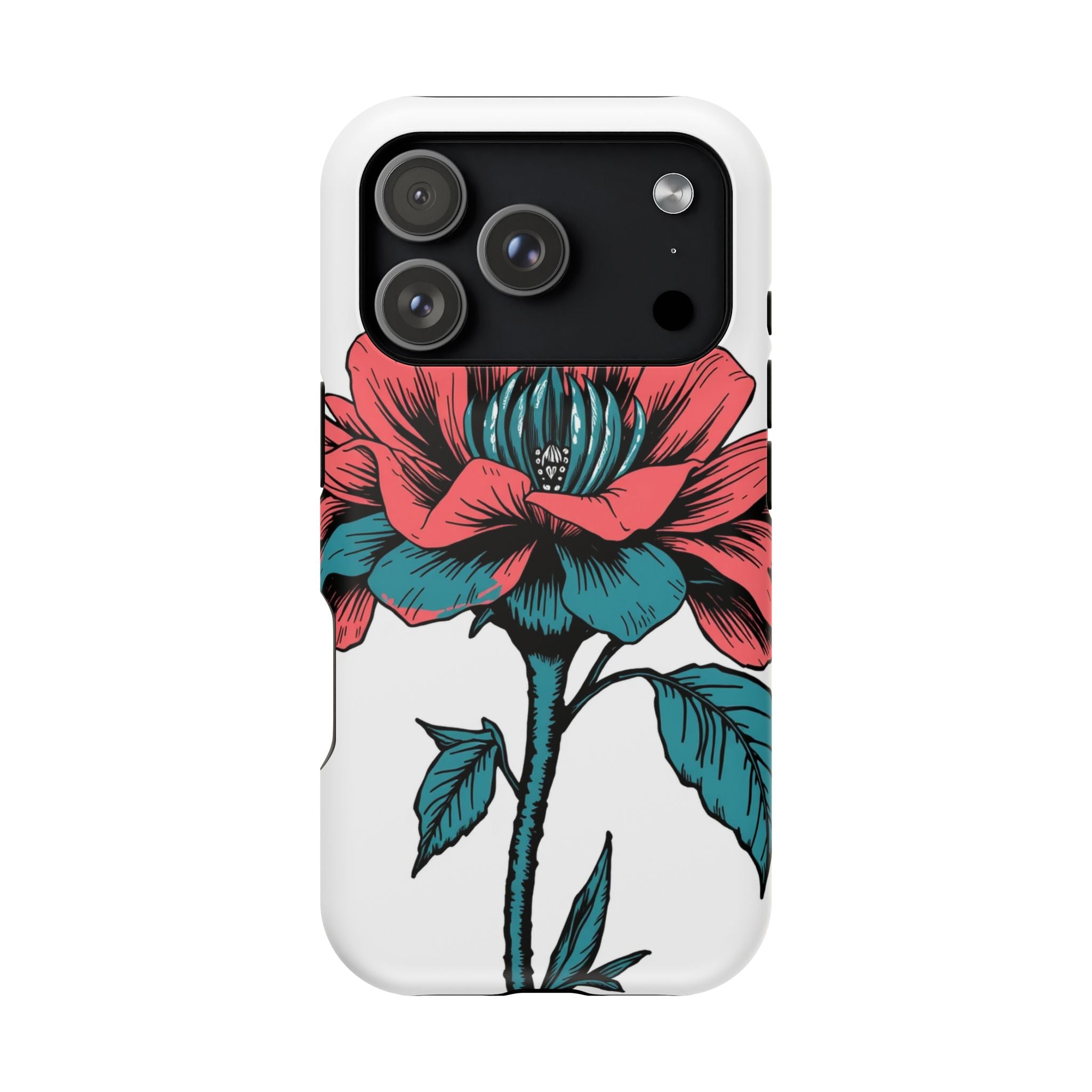 iPhone Garden Party Bloom Dark Gothic Ink Slim Snap Case · iPhone Case