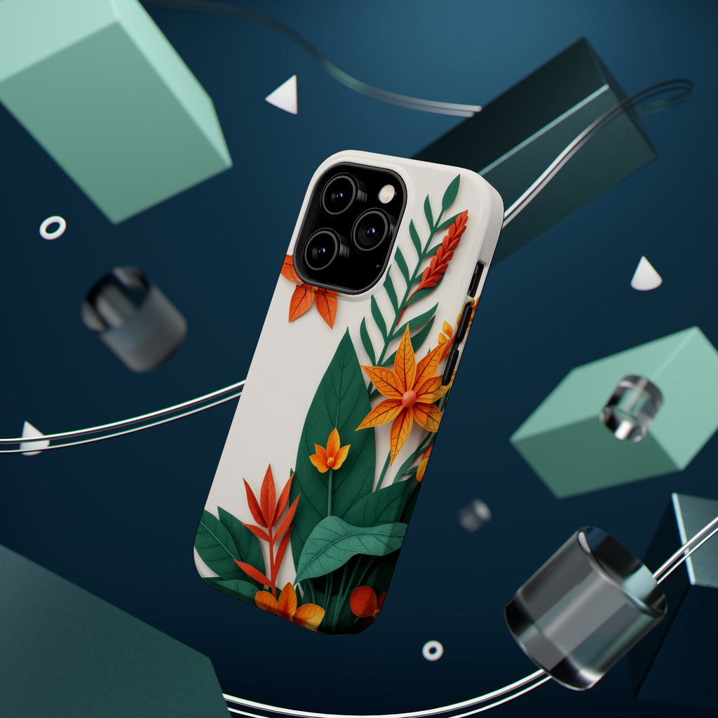 iPhone Jungle Floral Paper Cut Art Bold Modern Everyday Snap Case · iPhone Case