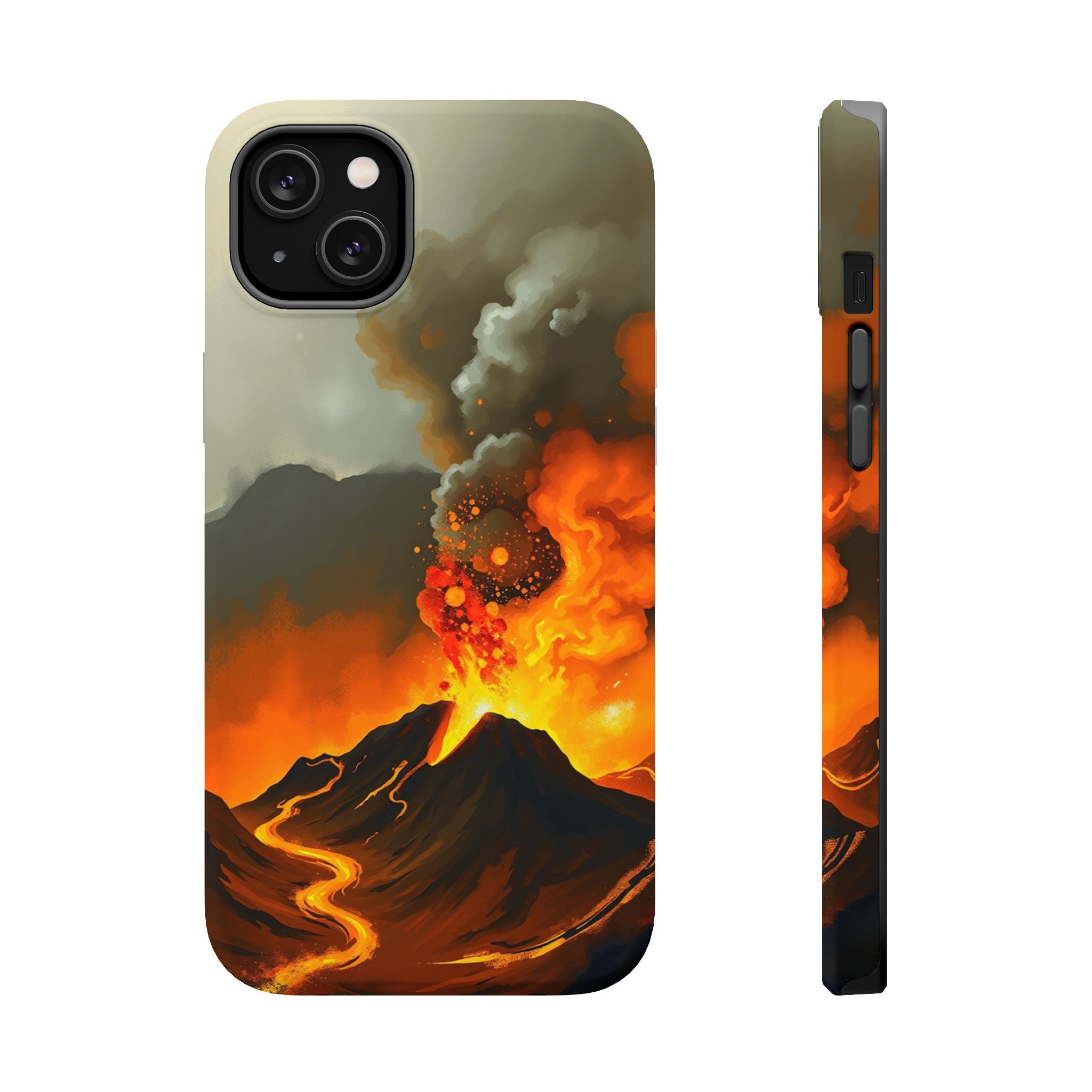 iPhone Volcanic Eruption Oil Painting Impressionist Slim Snap Case · iPhone Case
