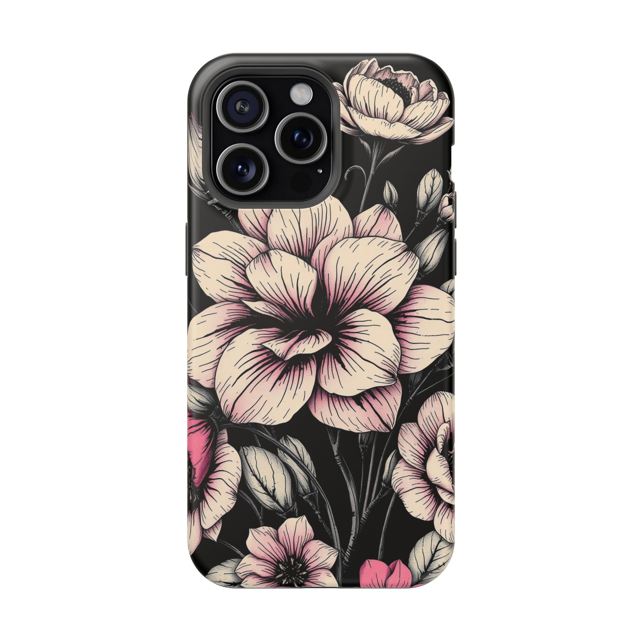 iPhone Floral Dark Academia Gothic Ink Slim Everyday Designer Case · iPhone Case