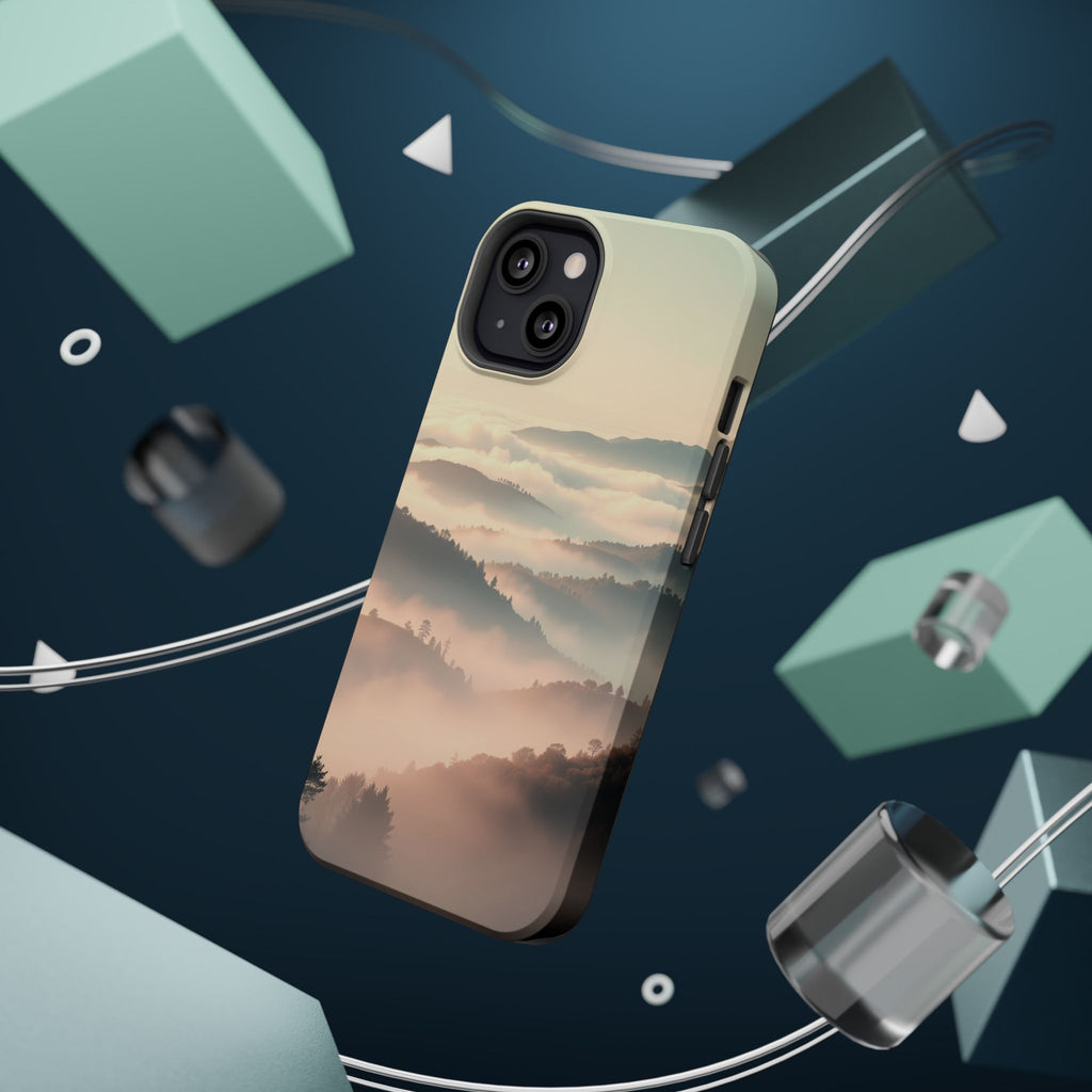 iPhone Mint And Blush Fog Rolling Over Hills Slim iPhone Everyday · iPhone Case