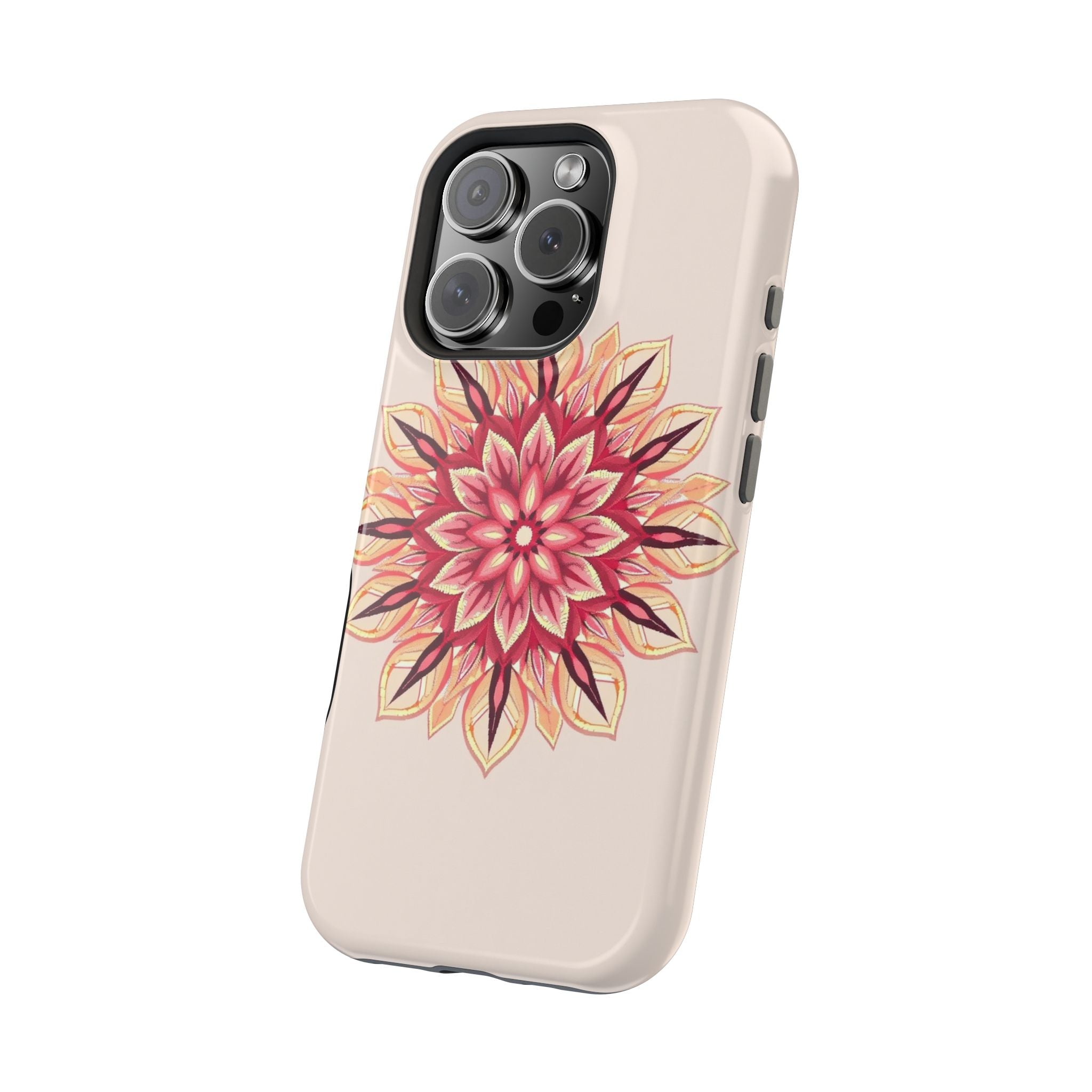 iPhone Floral Mandala Pixel Art -Bit Slim Everyday Designer Case · iPhone Case