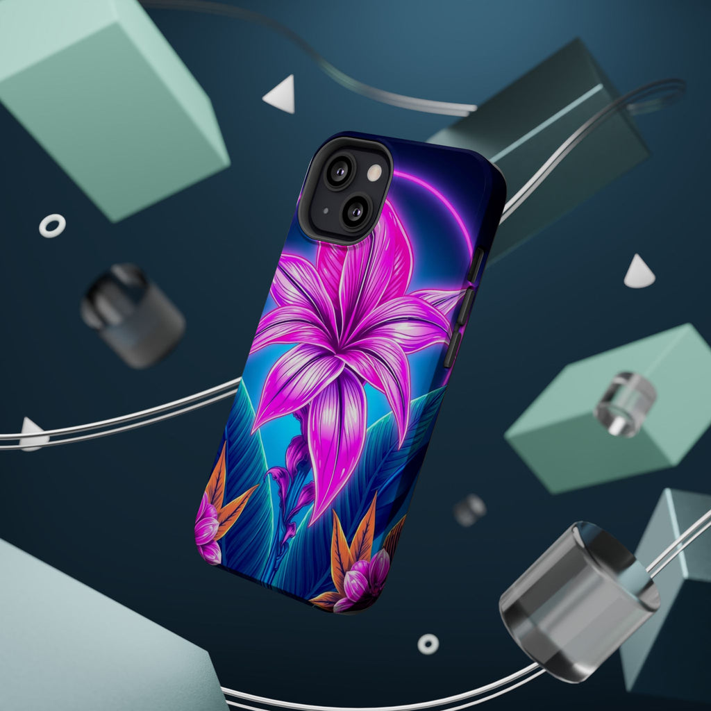 iPhone Tropical Bloom Neon Cyberpunk Slim Everyday Designer Case · iPhone Case