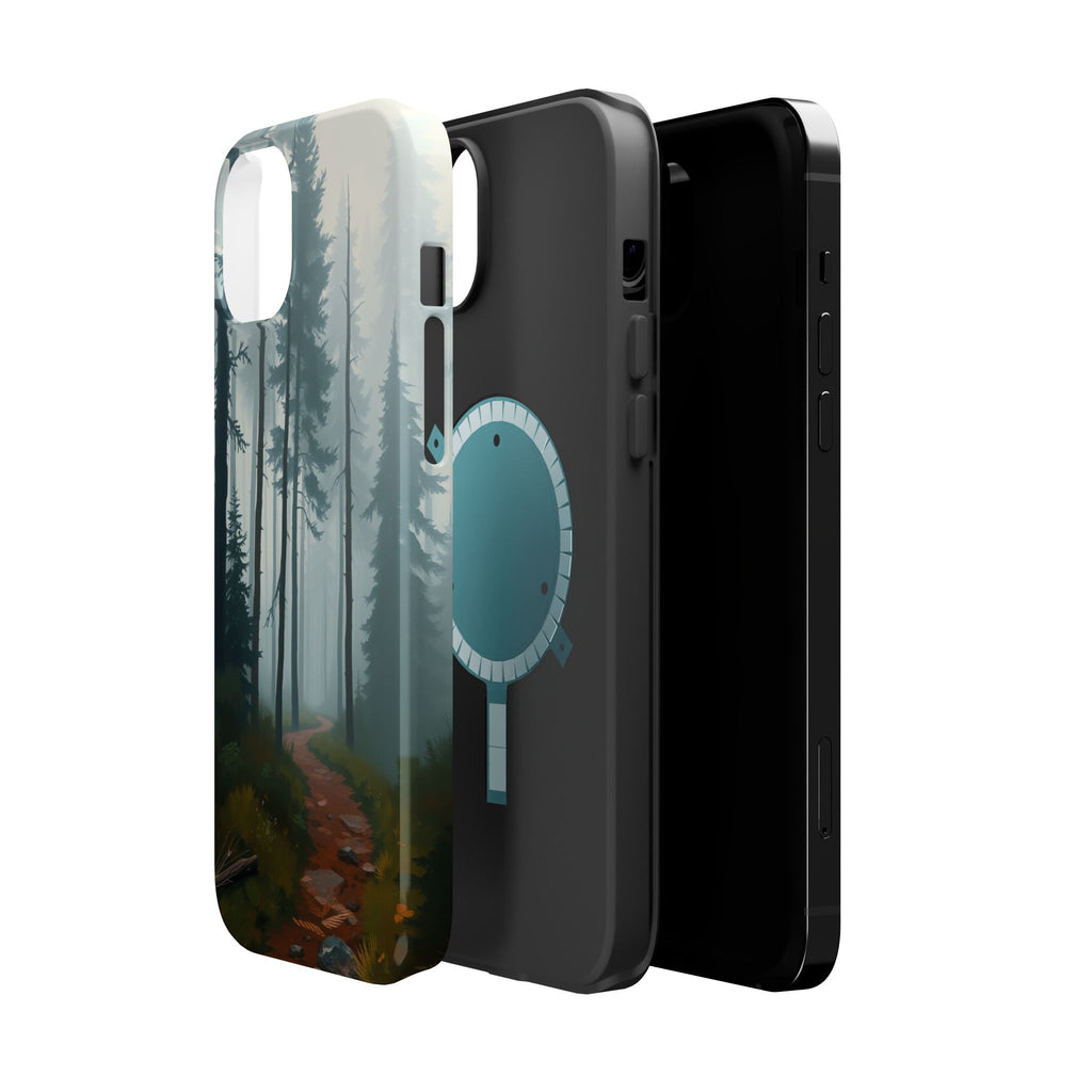 iPhone Serene Misty Forest Path Design Slim Everyday Designer Case · iPhone Case