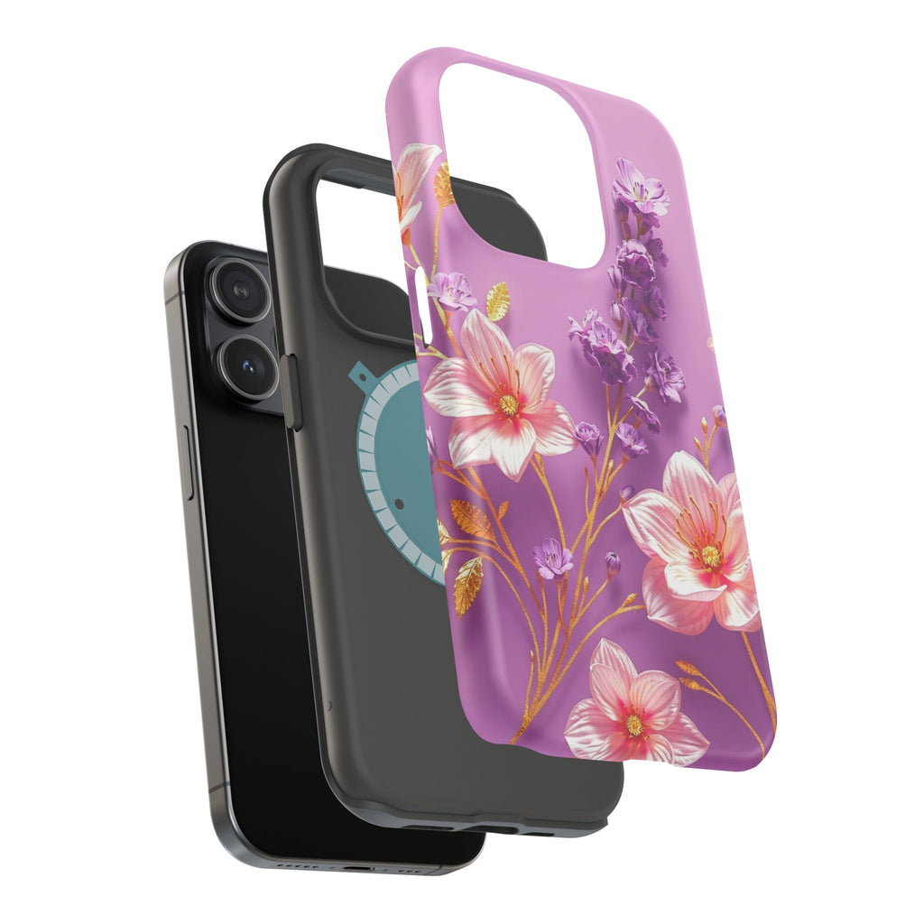 iPhone Radiant Floral Gold Foil Design Slim Everyday Designer Case · iPhone Case