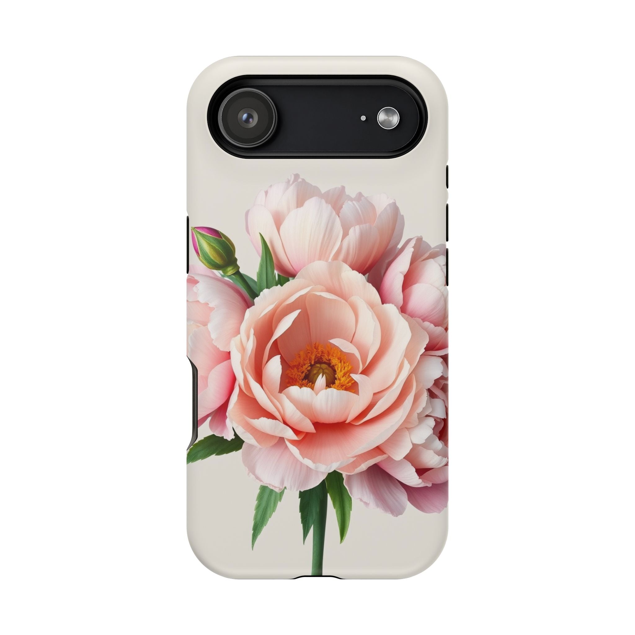 iPhone Serene Peony Bouquet Design Bold Modern Everyday Snap Case · iPhone Case