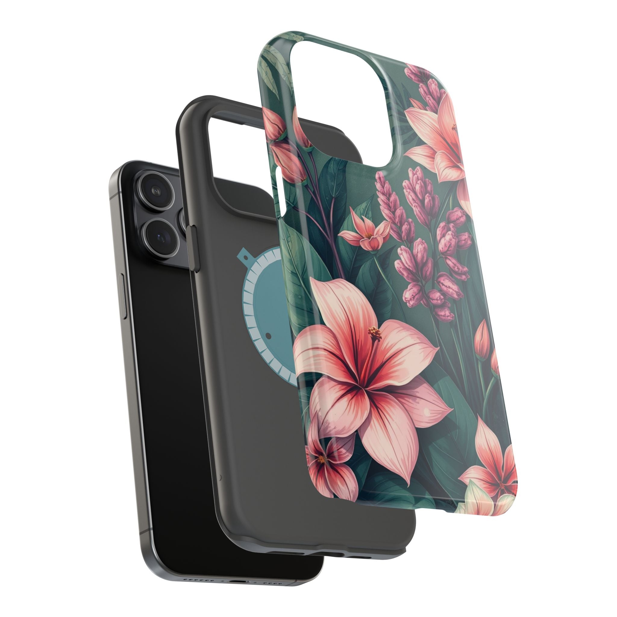 iPhone Mint And Blush Jungle Floral Slim Everyday Designer Case · iPhone Case
