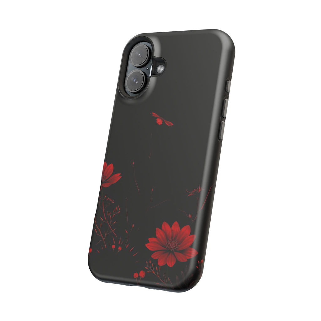 iPhone Black And Crimson Desert Flower Slim Everyday Designer Case · iPhone Case