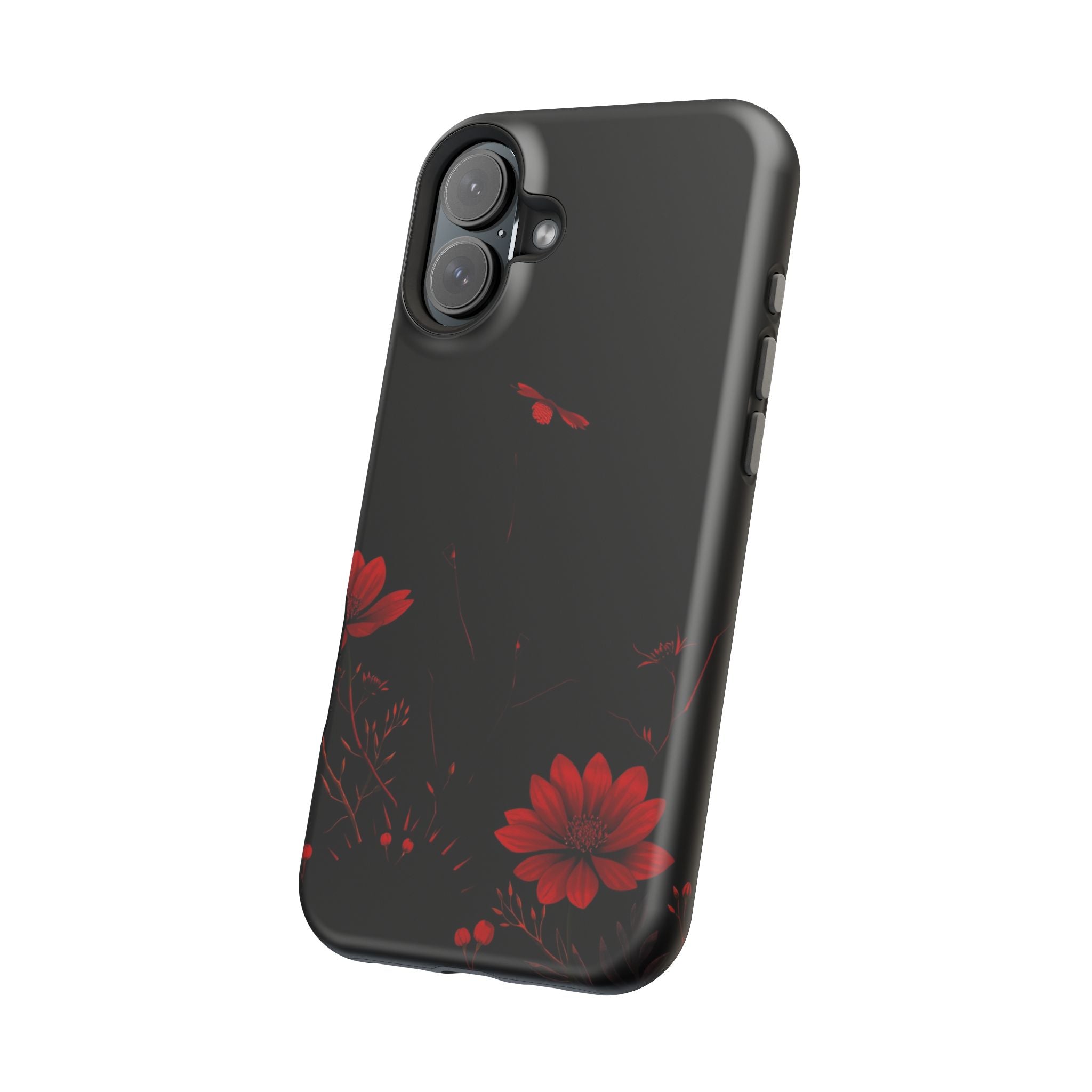 iPhone Black And Crimson Desert Flower Slim Everyday Designer Case · iPhone Case