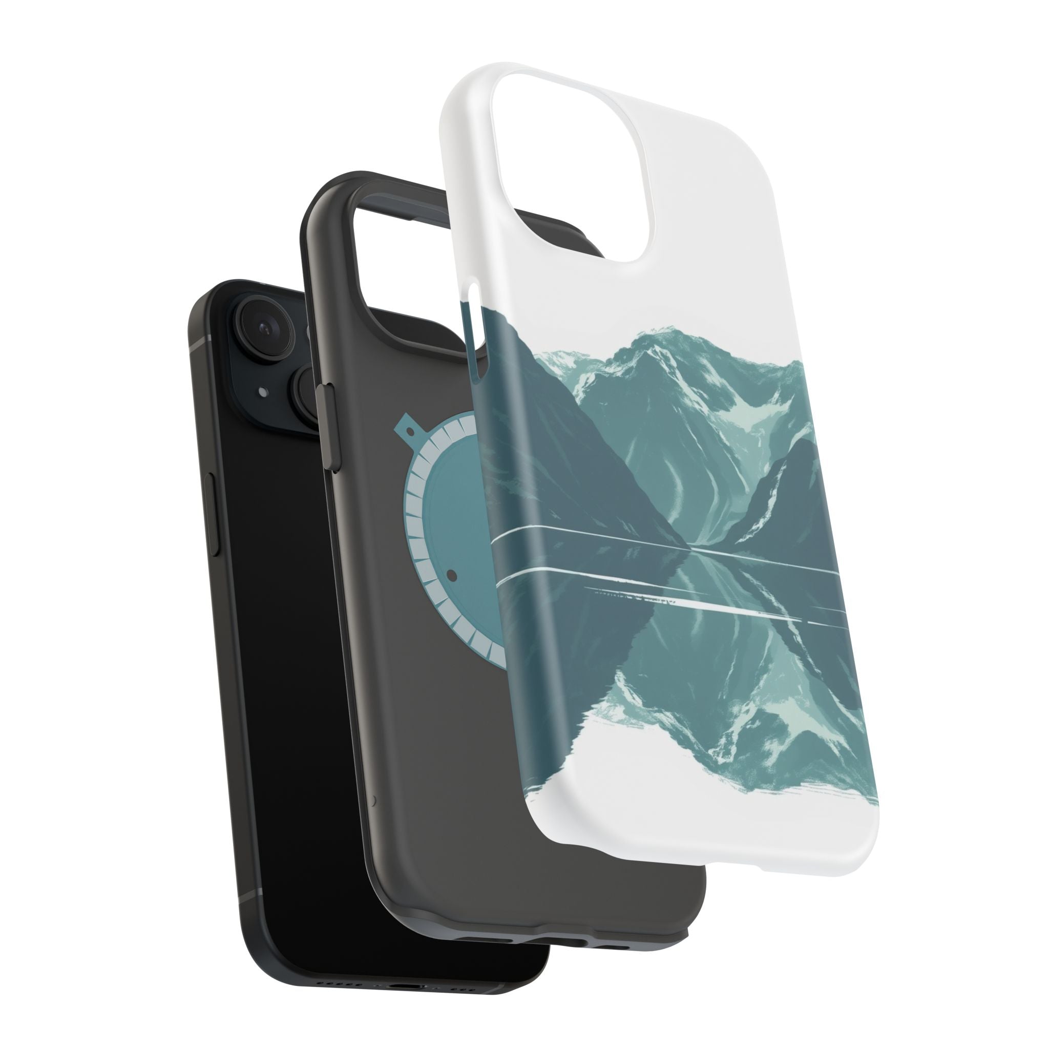 iPhone Sage And Ivory Fjord Reflection Slim Everyday Designer Case · iPhone Case