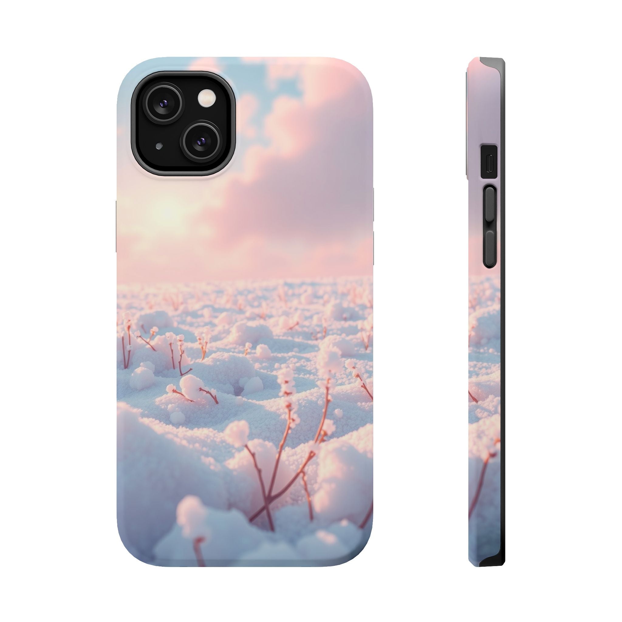 iPhone Snow Field Enchanted Art 13 Bold Modern Everyday Snap Case · iPhone Case
