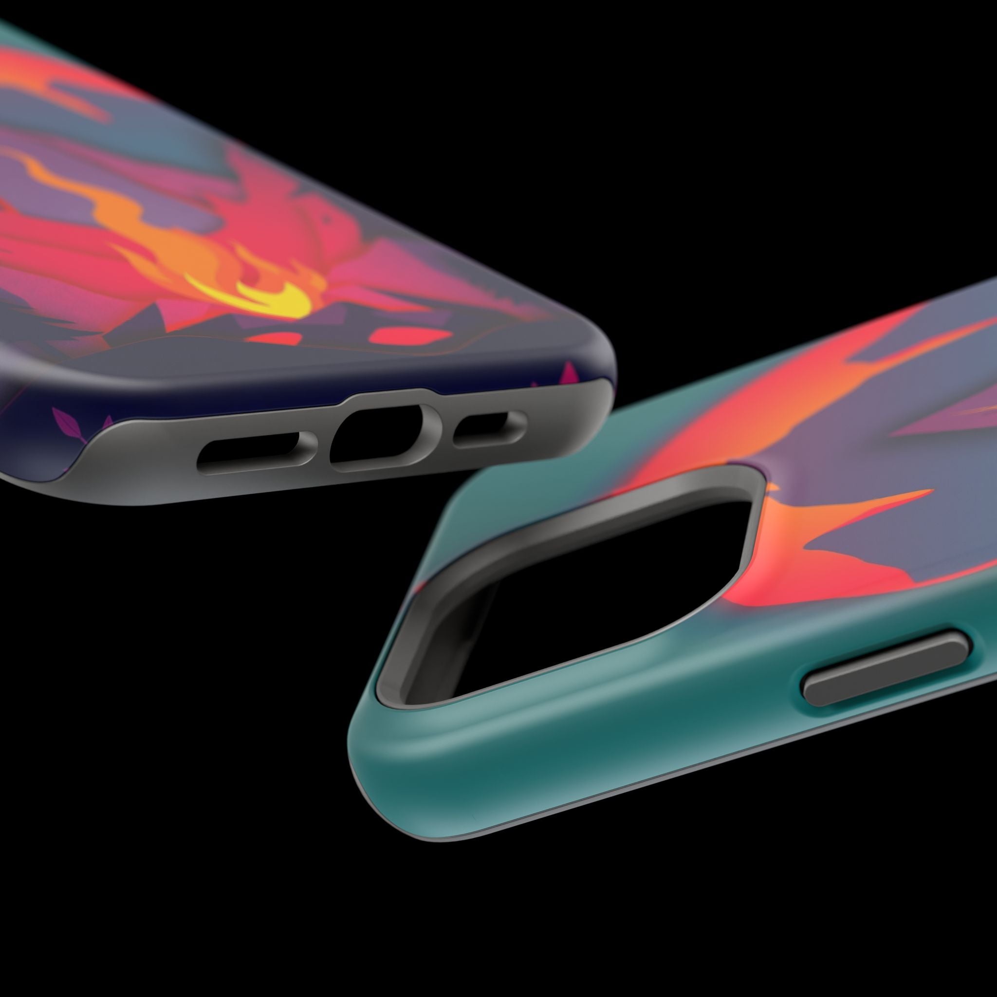 iPhone Cyan And Magenta Wildfire Glow Slim Everyday iPhone 12 Designer · iPhone