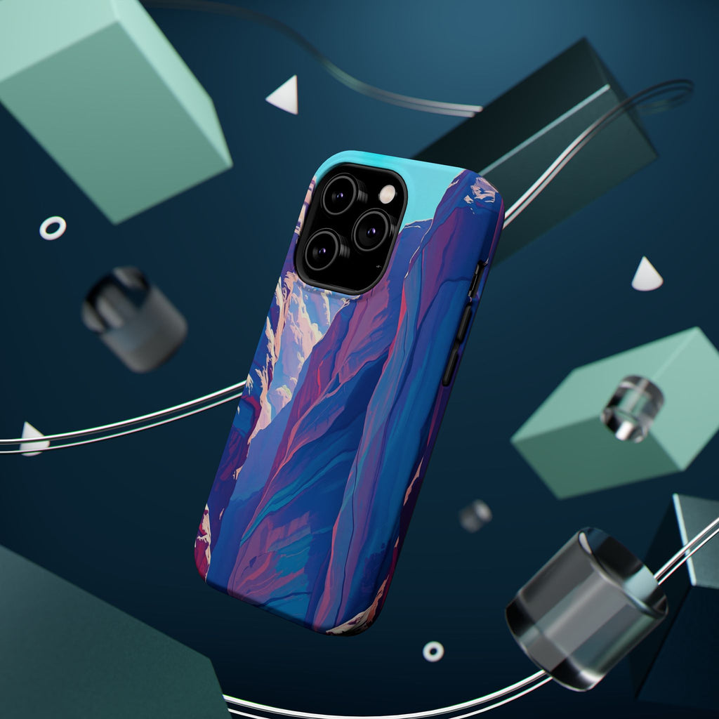 iPhone Cyan And Magenta Canyon Wall Slim Everyday Designer Case · iPhone Case