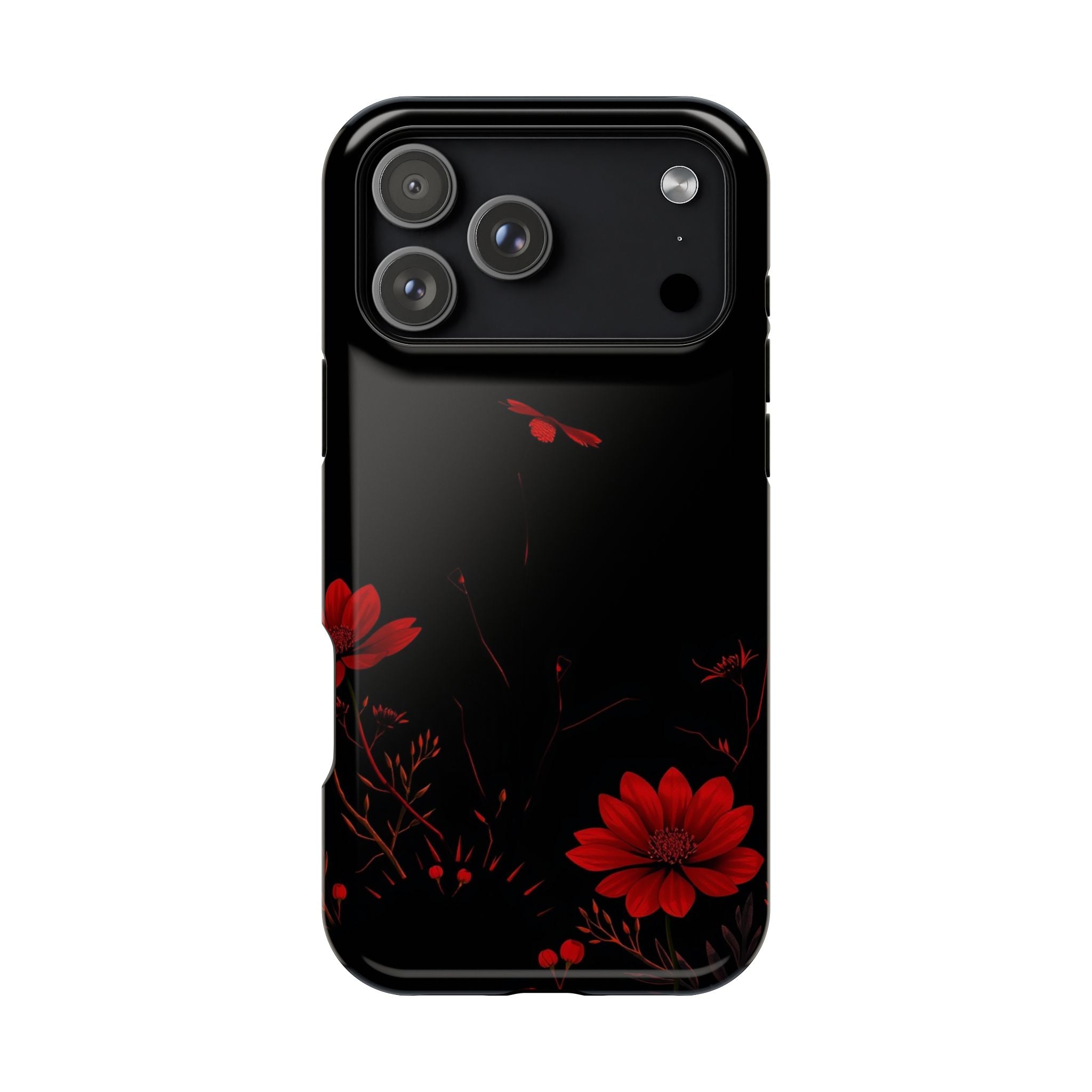 iPhone Black And Crimson Desert Flower Slim Everyday Designer Case · iPhone Case