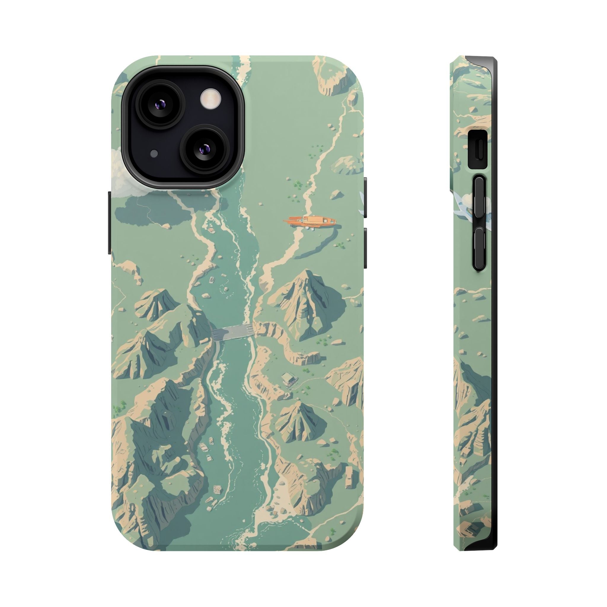 iPhone River Delta Aerial Pixel Art -Bit Slim Everyday iPhone Designer · iPhone