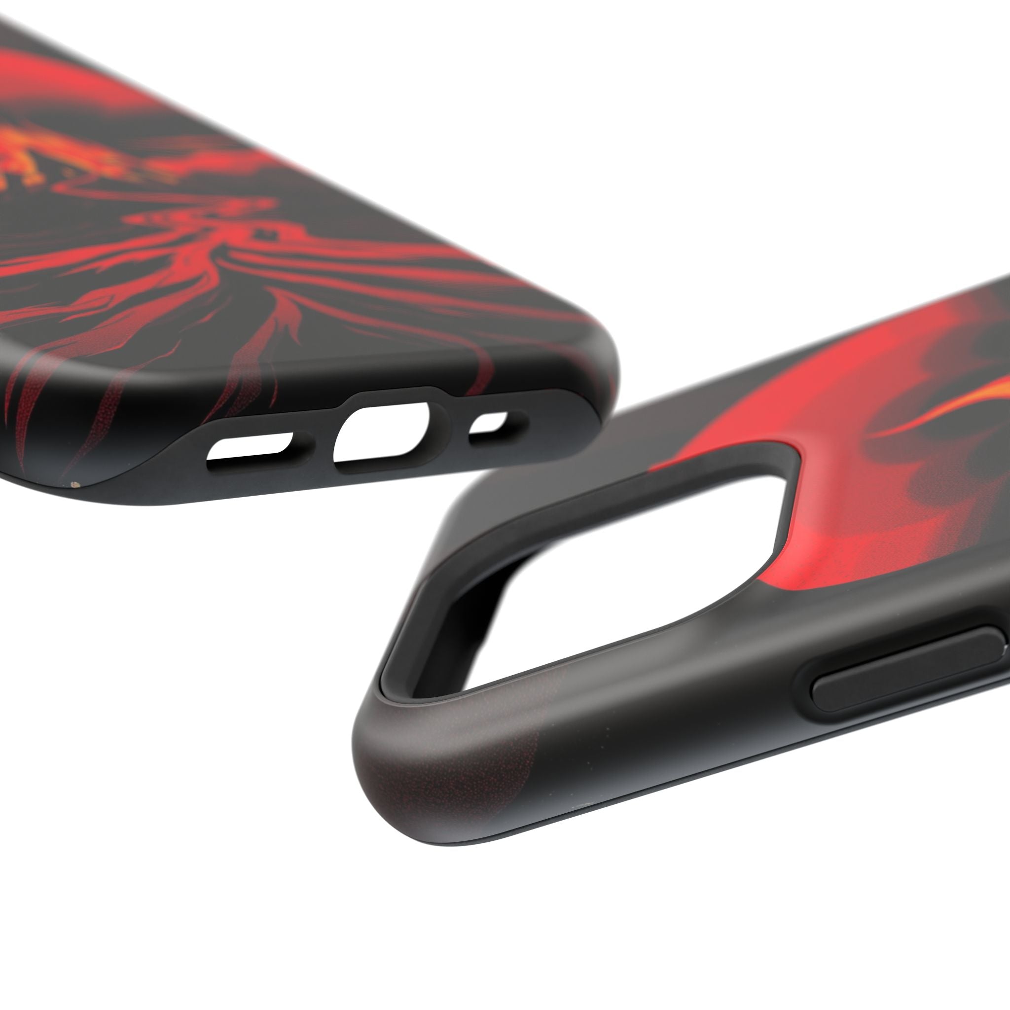 iPhone Black And Crimson Wildfire Glow Slim Everyday Designer Case · iPhone Case