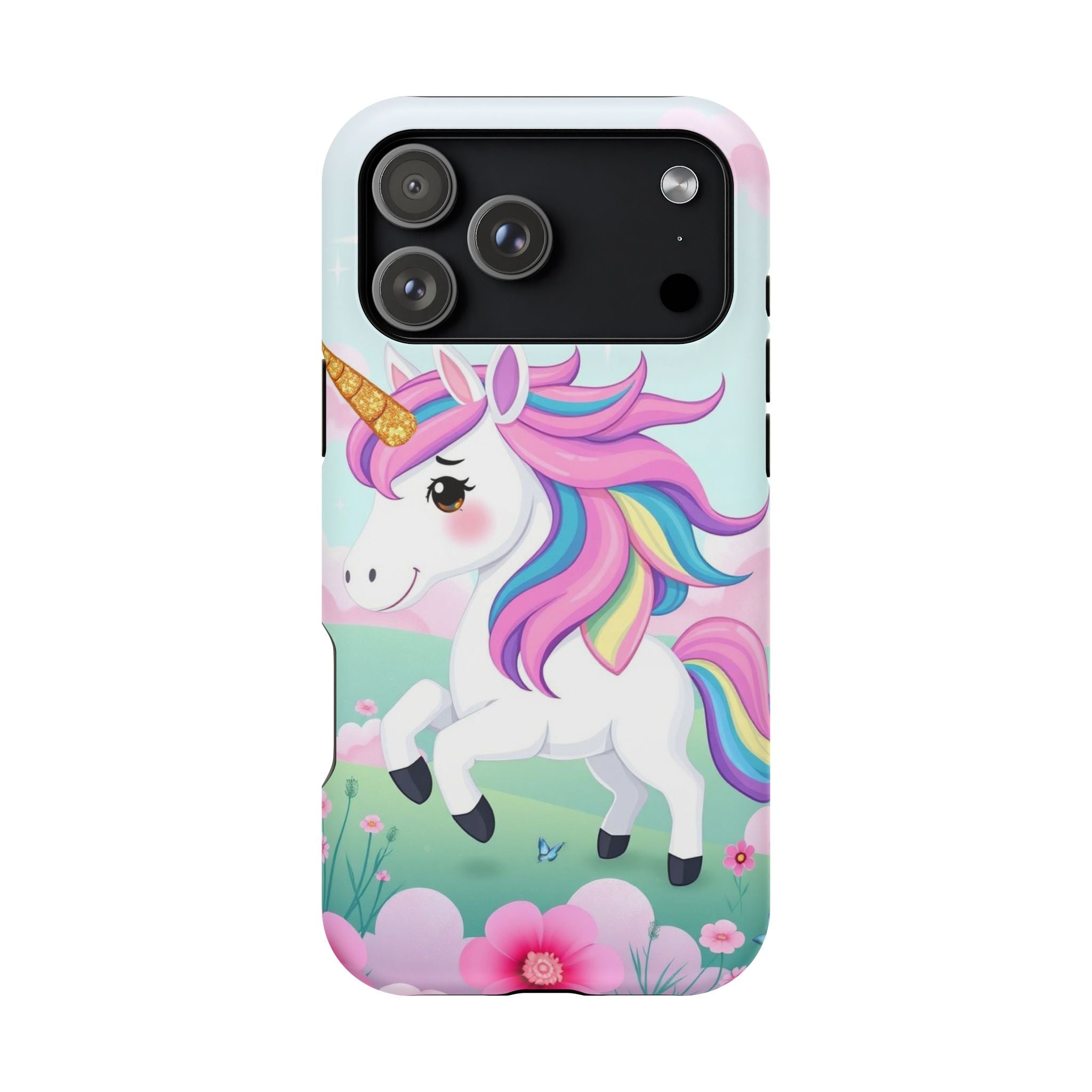 iPhone Rainbow Unicorn Kids Fun Soft iPhone Phone Case Gift Finish · iPhone Case