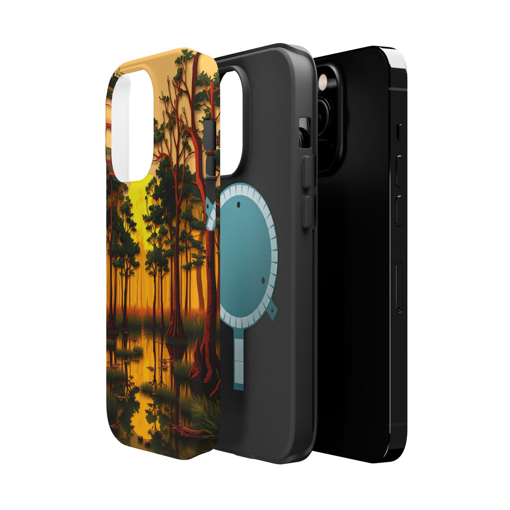 iPhone Earthy Cypress Swamp Design Bold Modern Everyday Snap Case · iPhone Case
