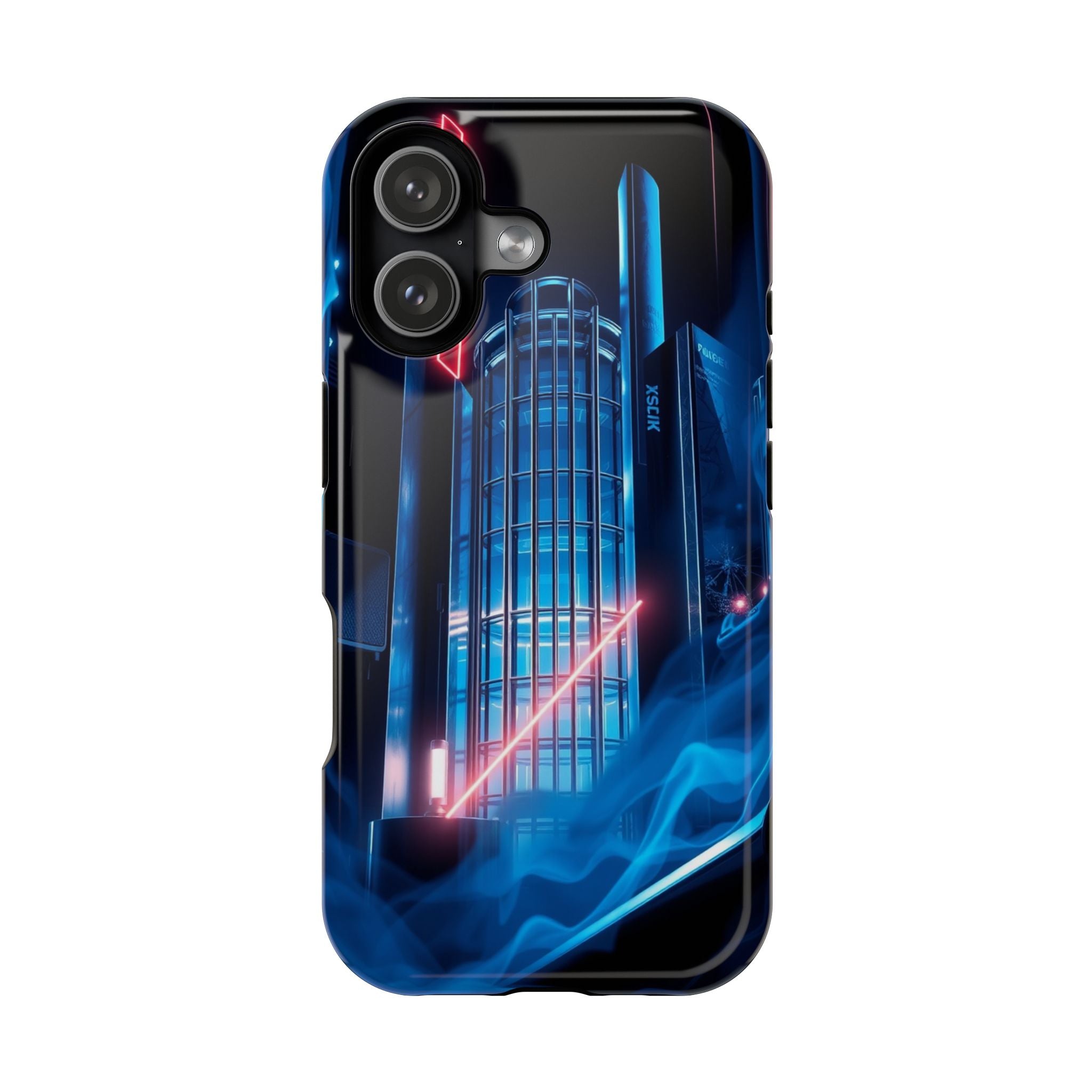 iPhone Midnight Blue And Silver Bauhaus Composition Slim Snap Case · iPhone Case