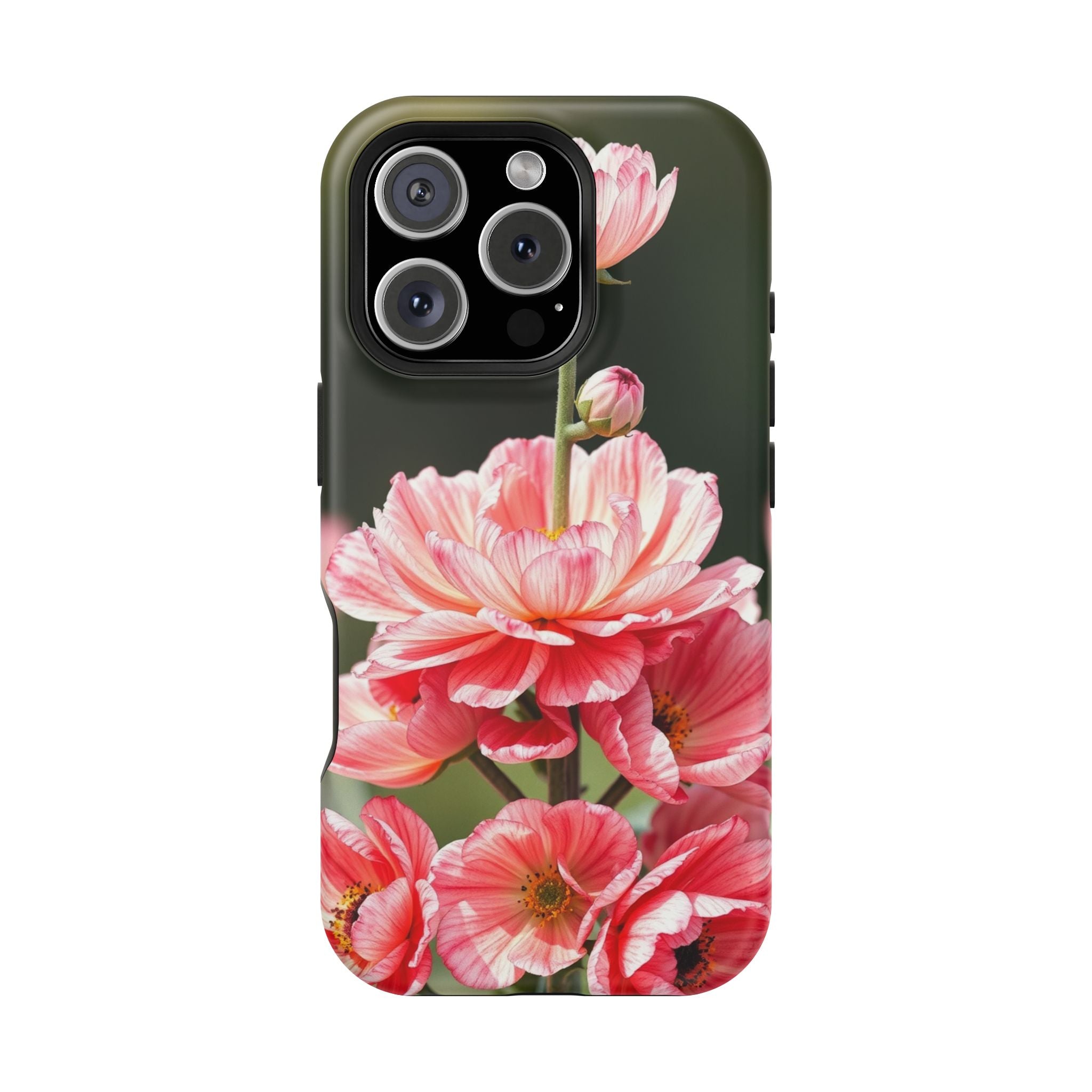 iPhone Ranunculus Stack Vibrant Watercolor Slim Snap Case · iPhone Case
