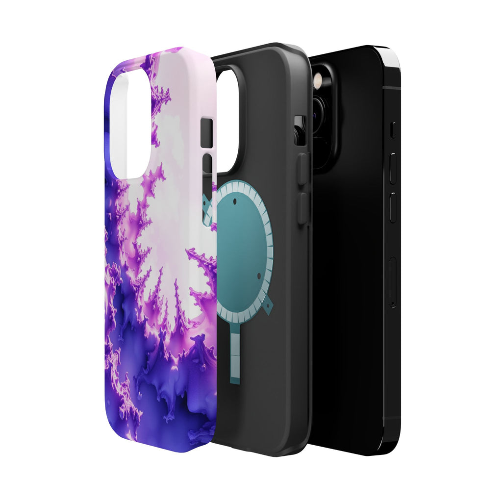 iPhone Lavender And Pearl Fractal Zoom Slim Everyday Designer Case · iPhone Case