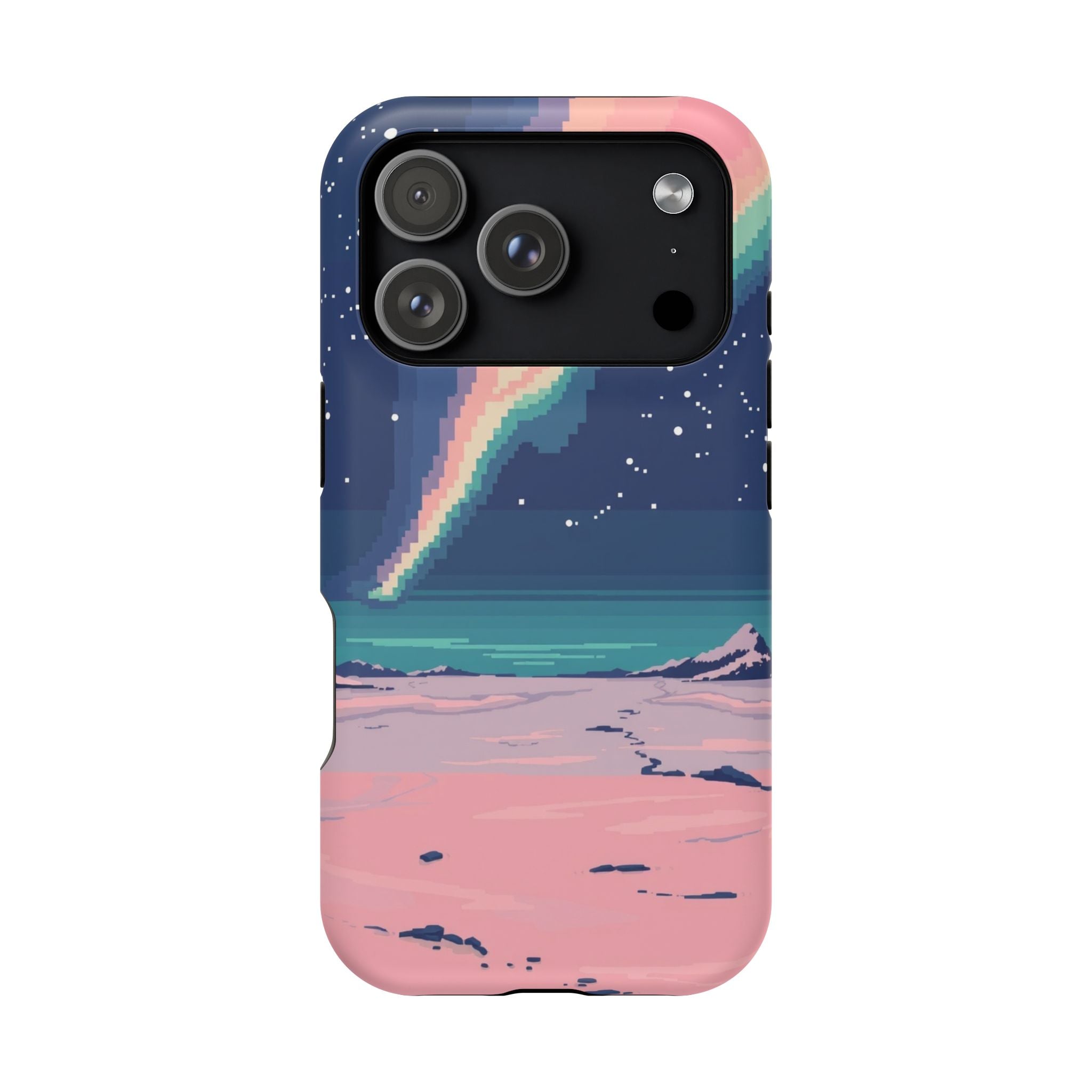 iPhone Mint And Blush Northern Lights Slim Everyday Designer Case · iPhone Case