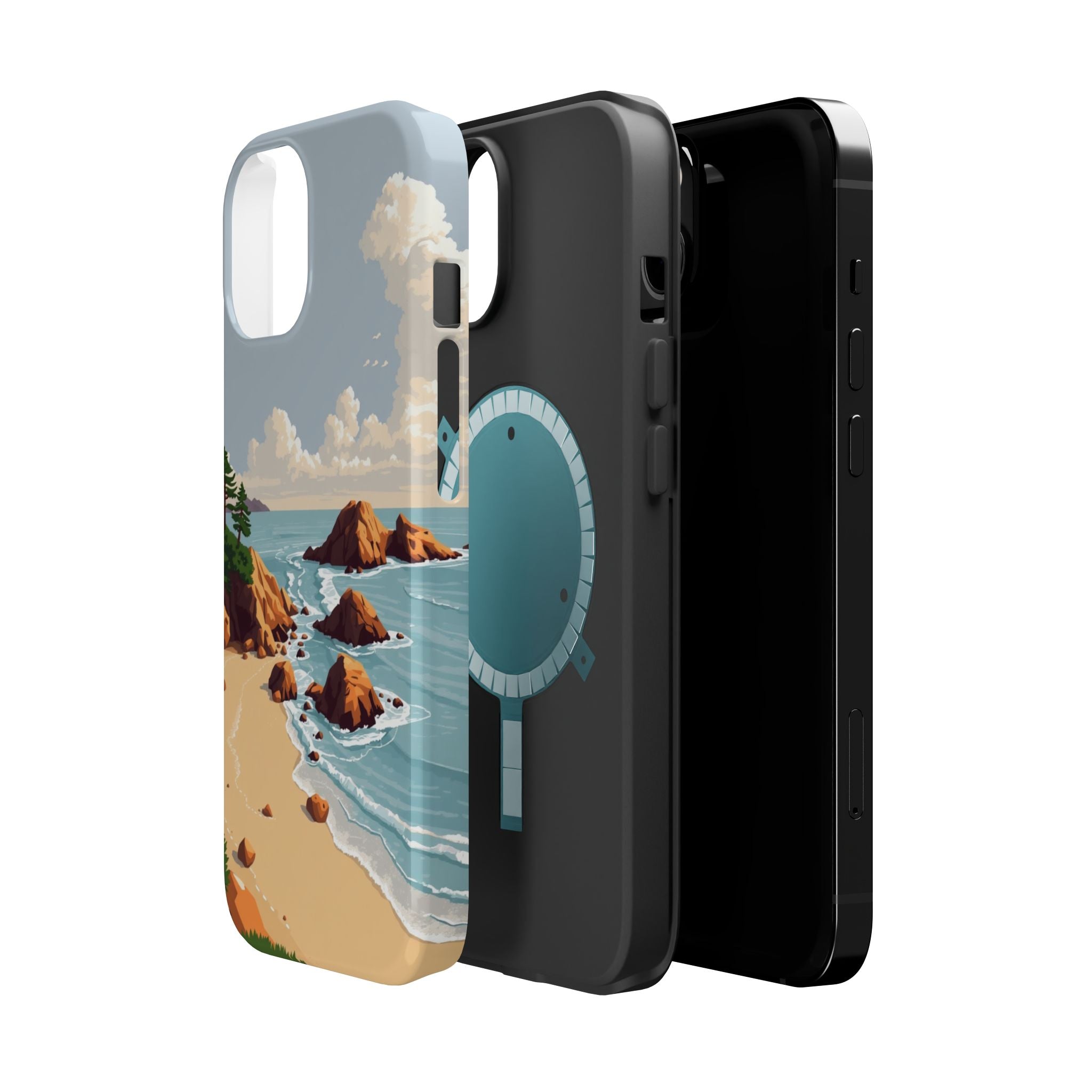 iPhone Mustard And Rust Pebble Beach Slim Everyday Designer Case · iPhone Case