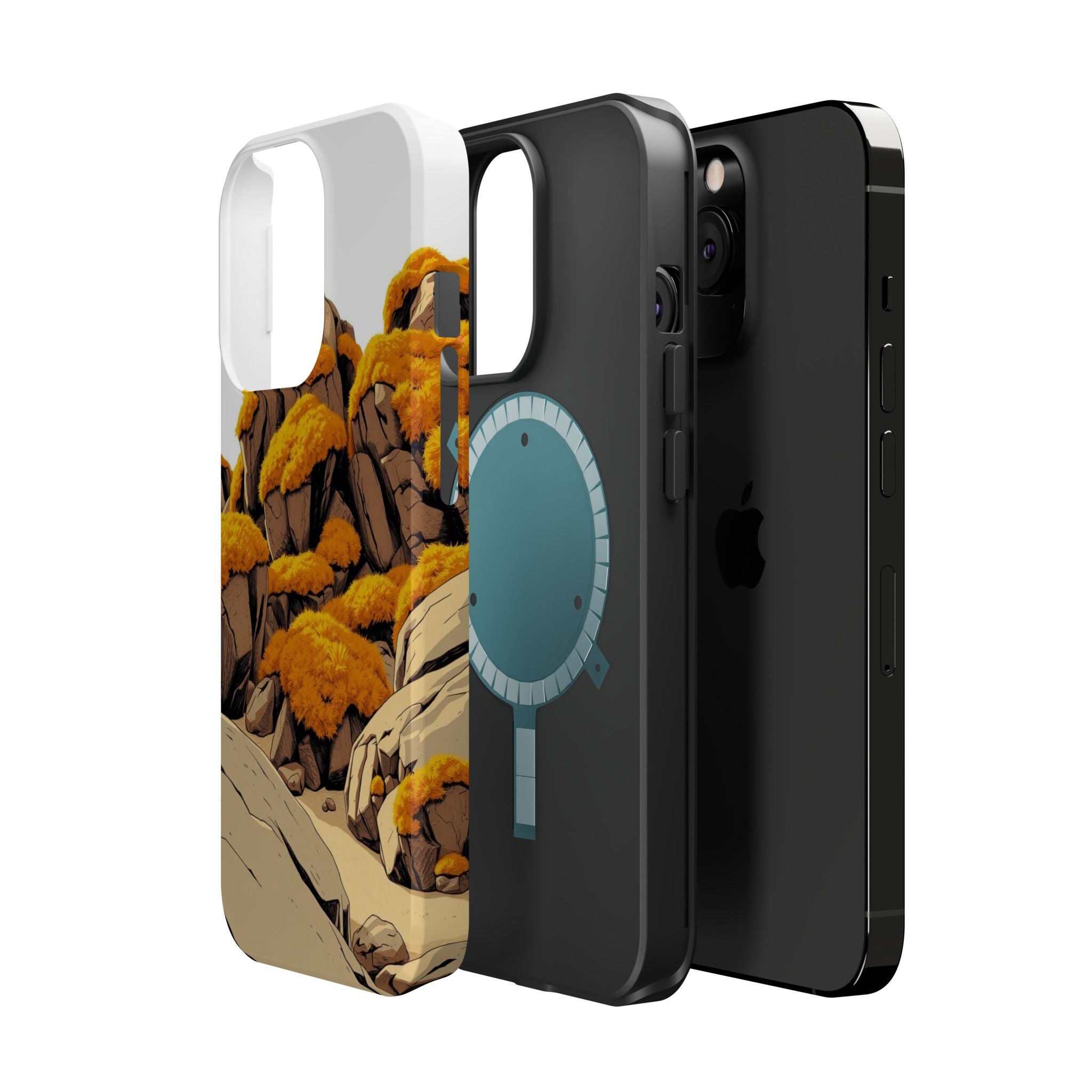 iPhone Moss Covered Rocks Bold Art Bold Modern Everyday Snap Case · iPhone Case