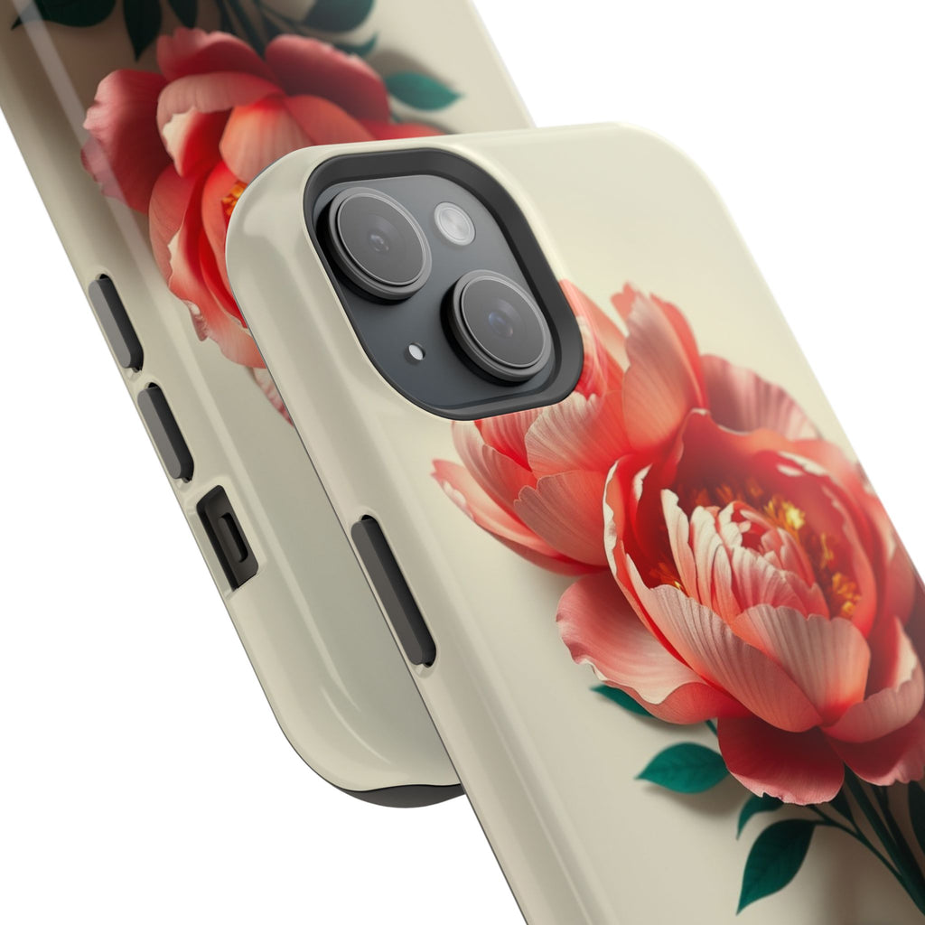 iPhone Emerald Green And Gold Peony Bouquet Slim iPhone Everyday · iPhone Case