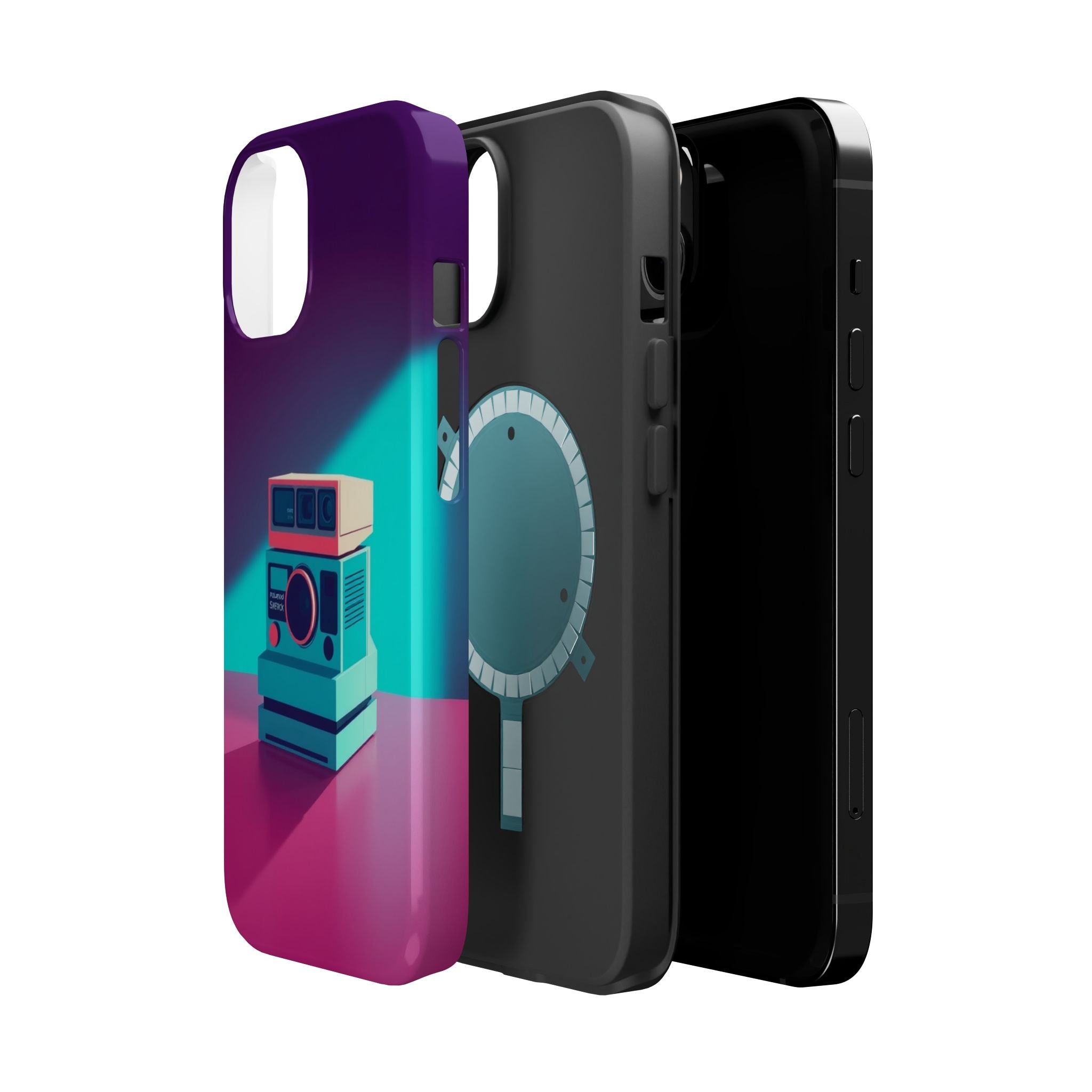 iPhone Polaroid Stack Memory Pop Art Bold Slim Everyday Designer Case · iPhone C