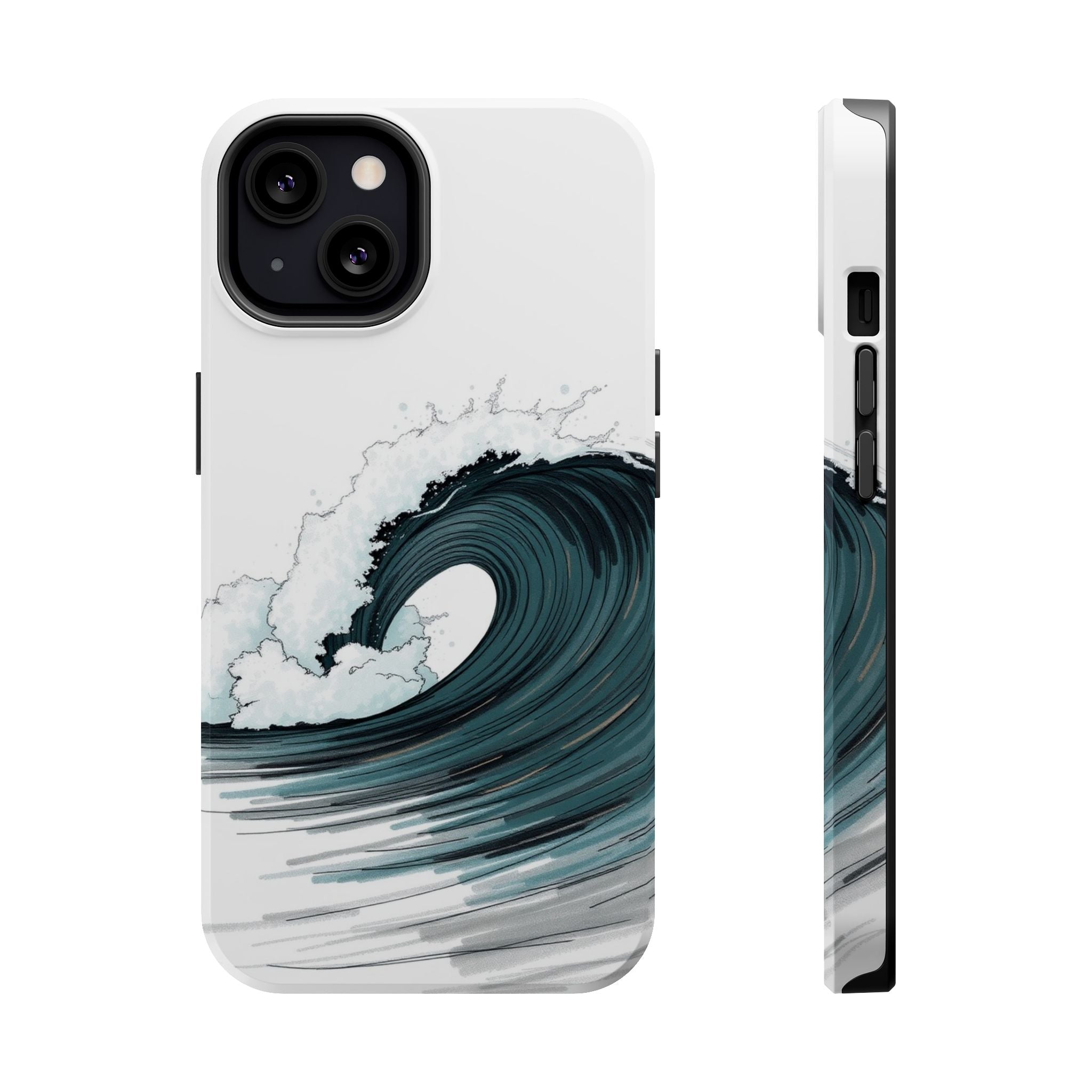iPhone Ocean Wave Crash Hand-Drawn Sketch Slim iPhone Everyday Designer · iPhone