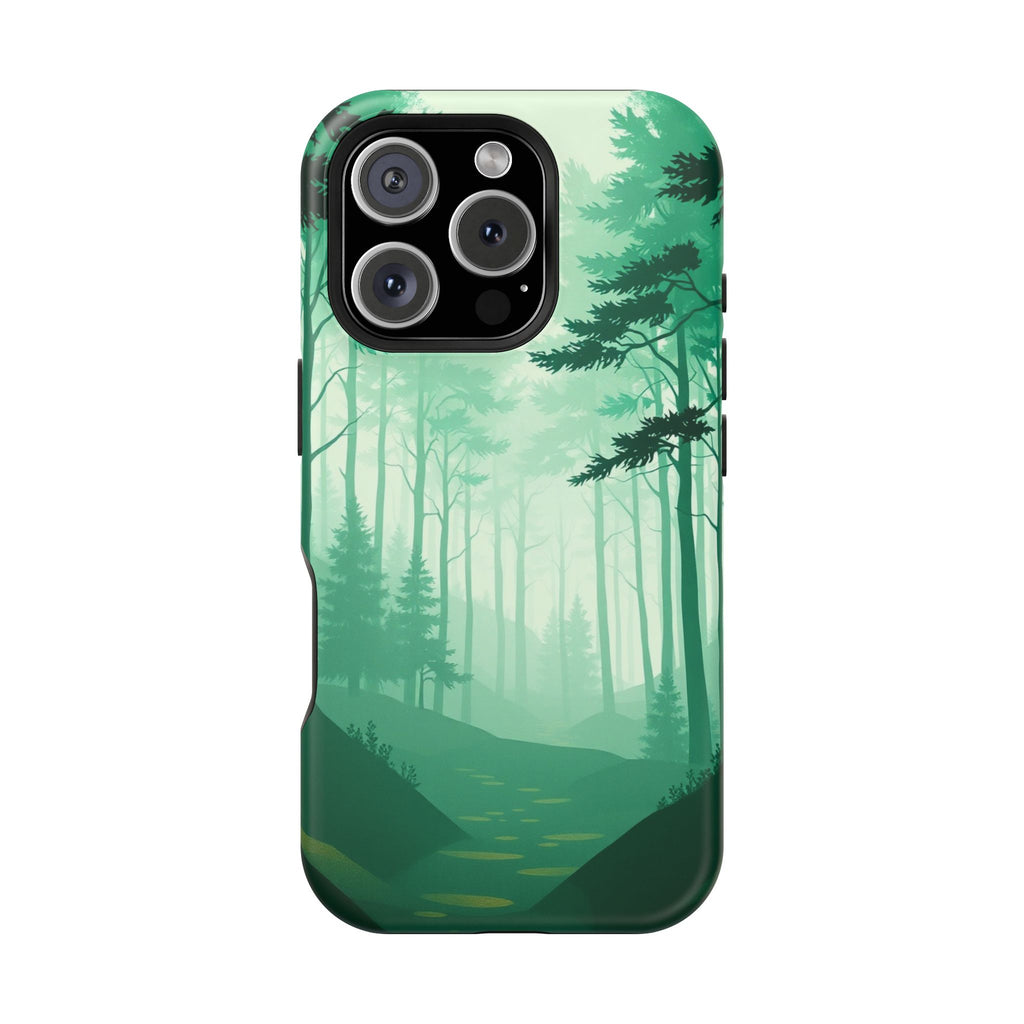 iPhone Earthy Misty Forest Path Design Slim Everyday Designer Case · iPhone Case