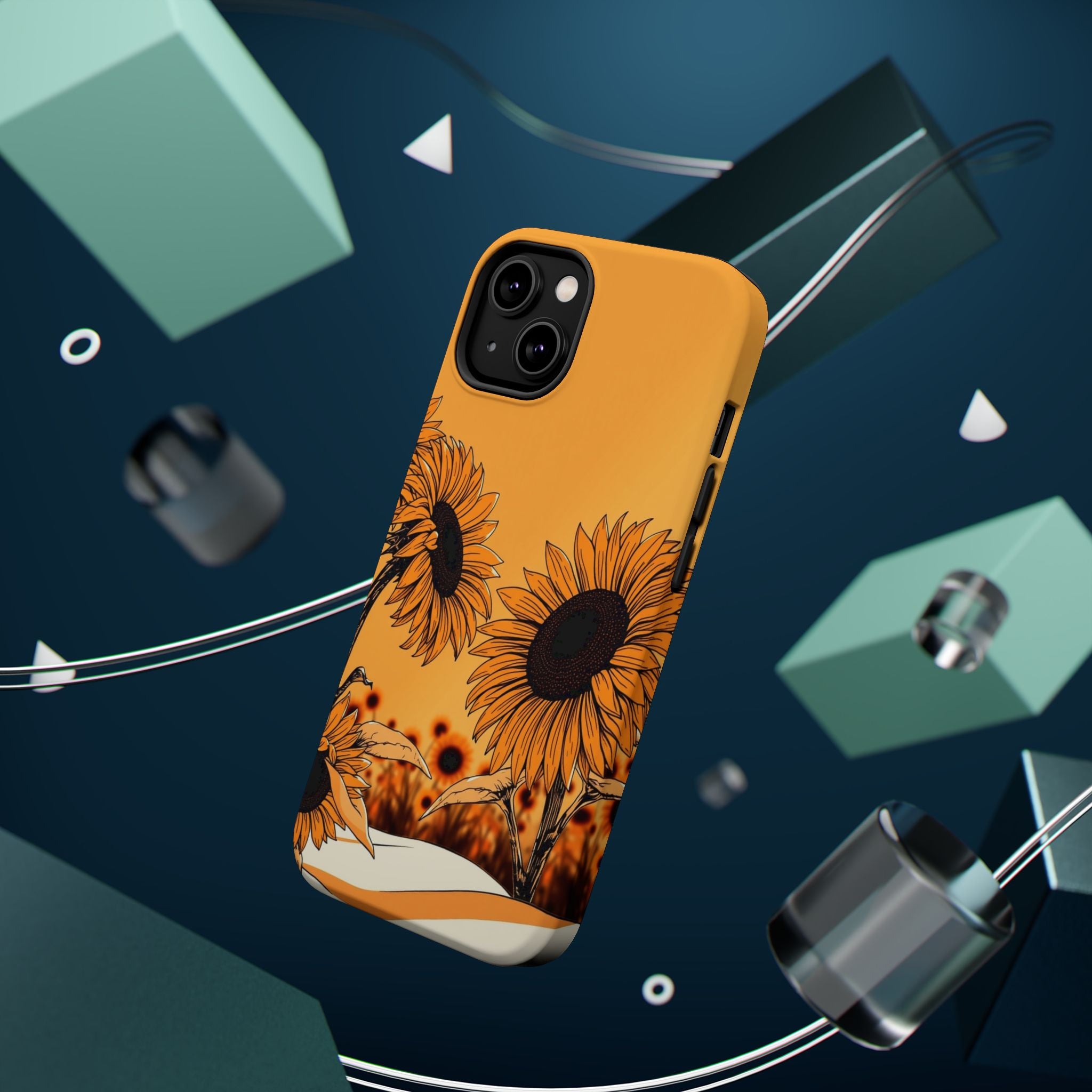 iPhone Burnt Orange And Sand Sunflower Pop Slim iPhone Everyday · iPhone Case