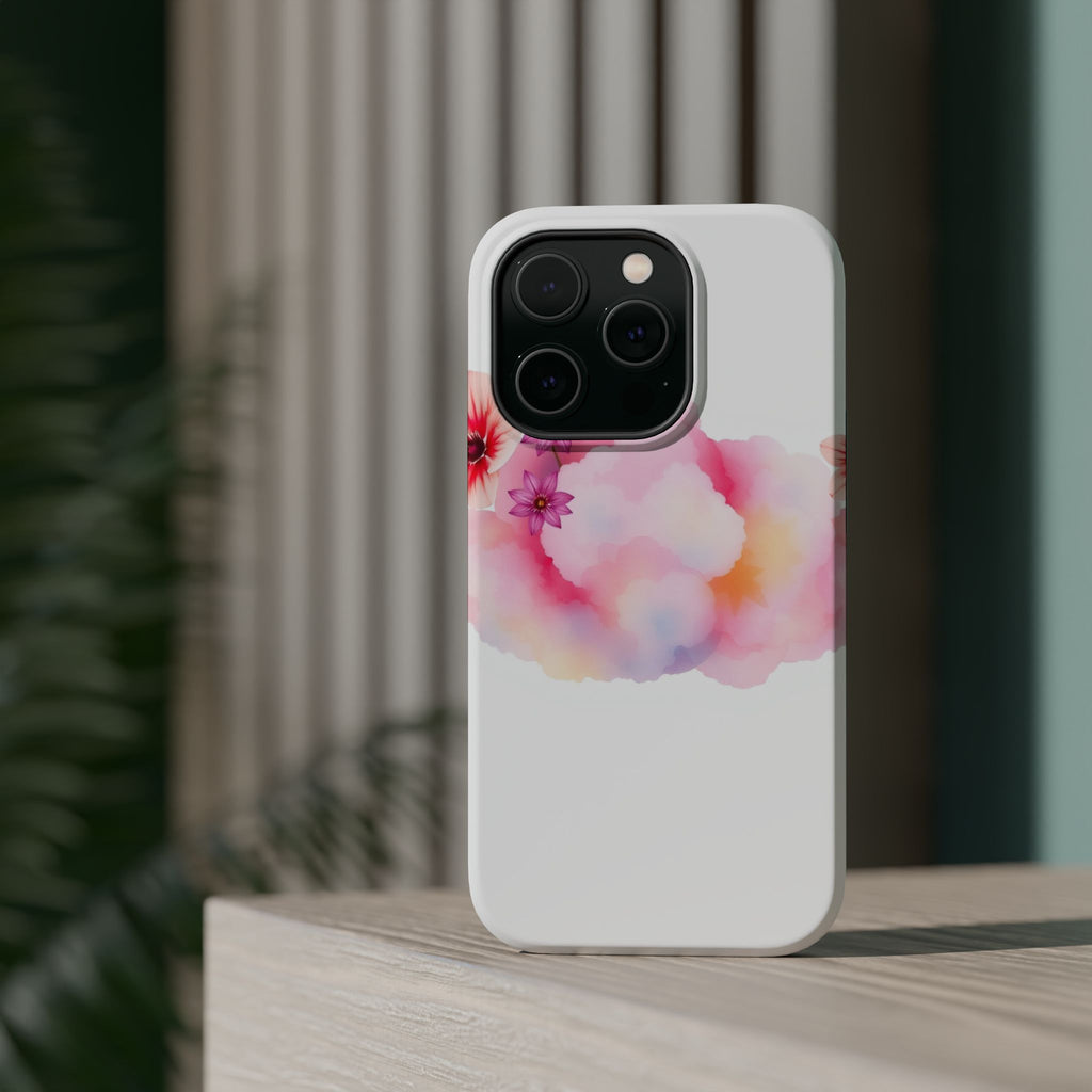 iPhone Pastel Floral Cloud Vibrant Watercolor Carry Case Slim Snap Case · iPhone