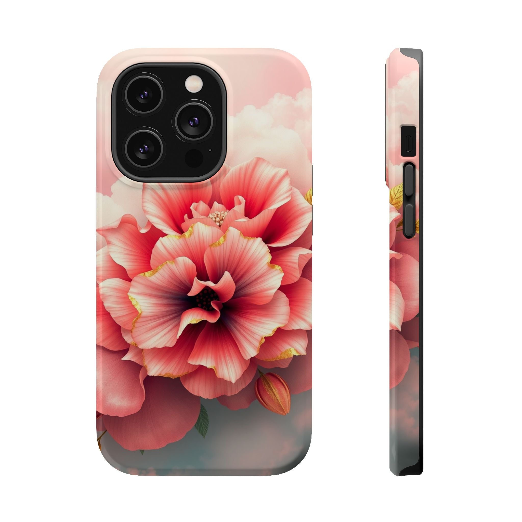 iPhone Pastel Floral Cloud Gold Foil Luxury Slim iPhone Everyday · iPhone Case