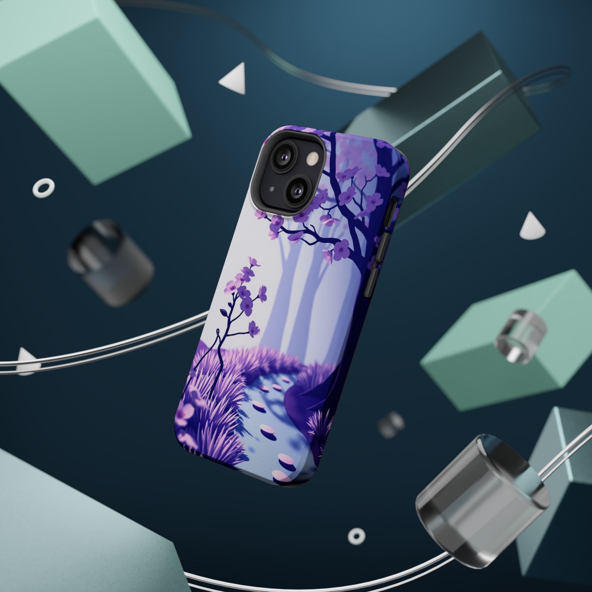 iPhone Blossom Trail Paper Cut Art Bold Modern Everyday Snap Case · iPhone Case