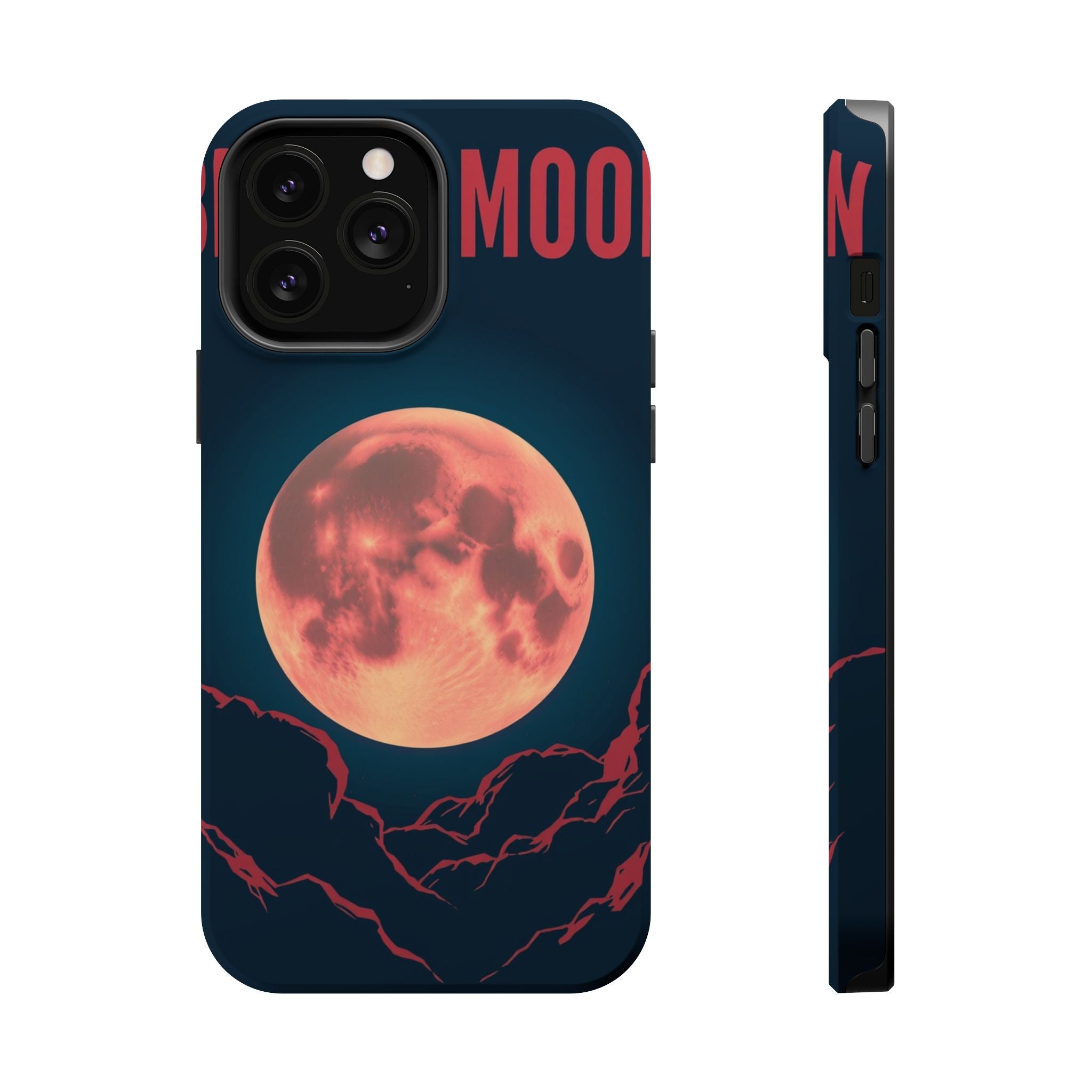 iPhone Blood Moon Rise Vintage Retro Poster Slim Everyday Designer Case · iPhone